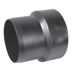ABS DWV Reducing adapter - 4" x 3" - Hub x Spigot - Black