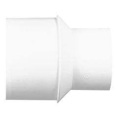 PVC-BDS Reducer Coupling S/D to DWV - 4" x 3" - Spigot x Hub - White