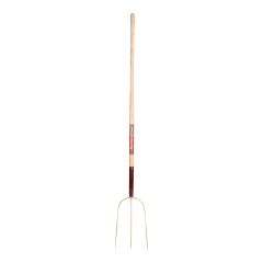 Straw Fork 14" - 3 Teeth - Forged Steel - Handle 48"