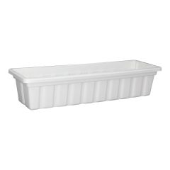 Jardinière de balcon, Nova, blanc, 24"