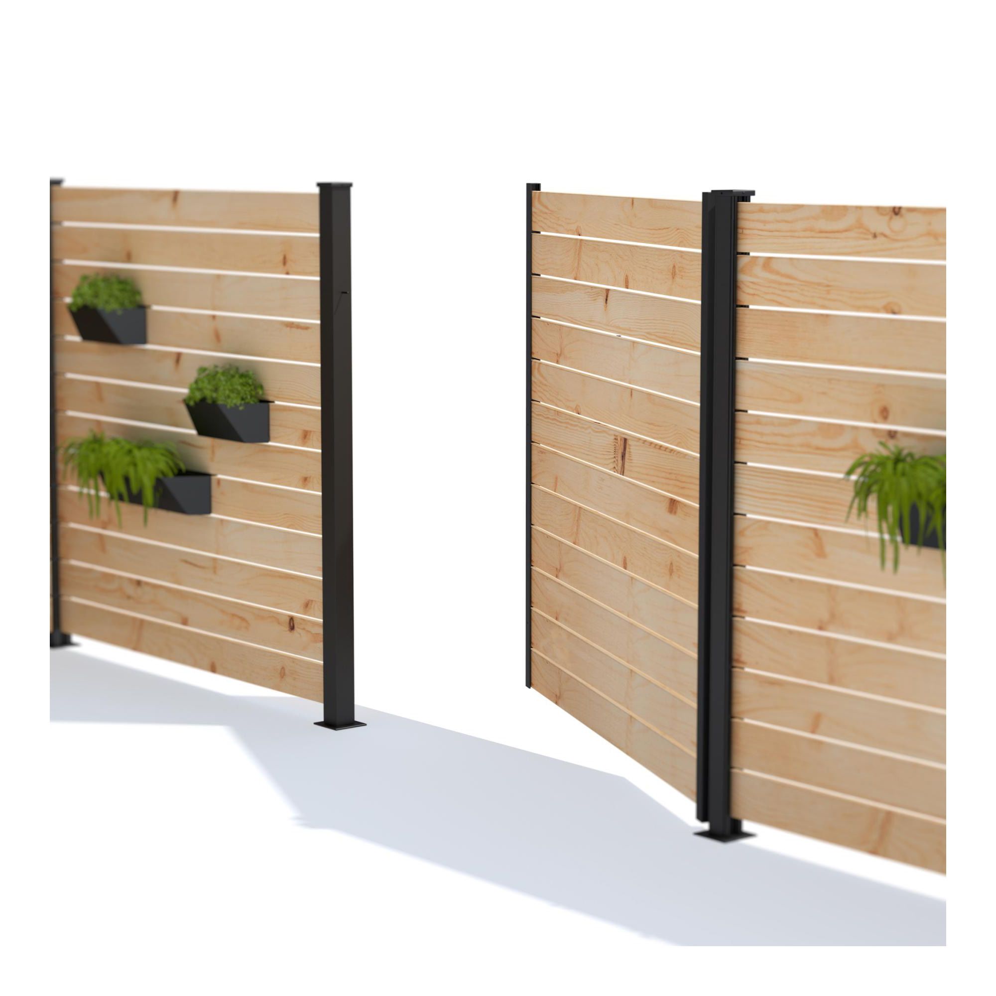 Ensemble de cadrage de porte, 72", noir, 2/pqt