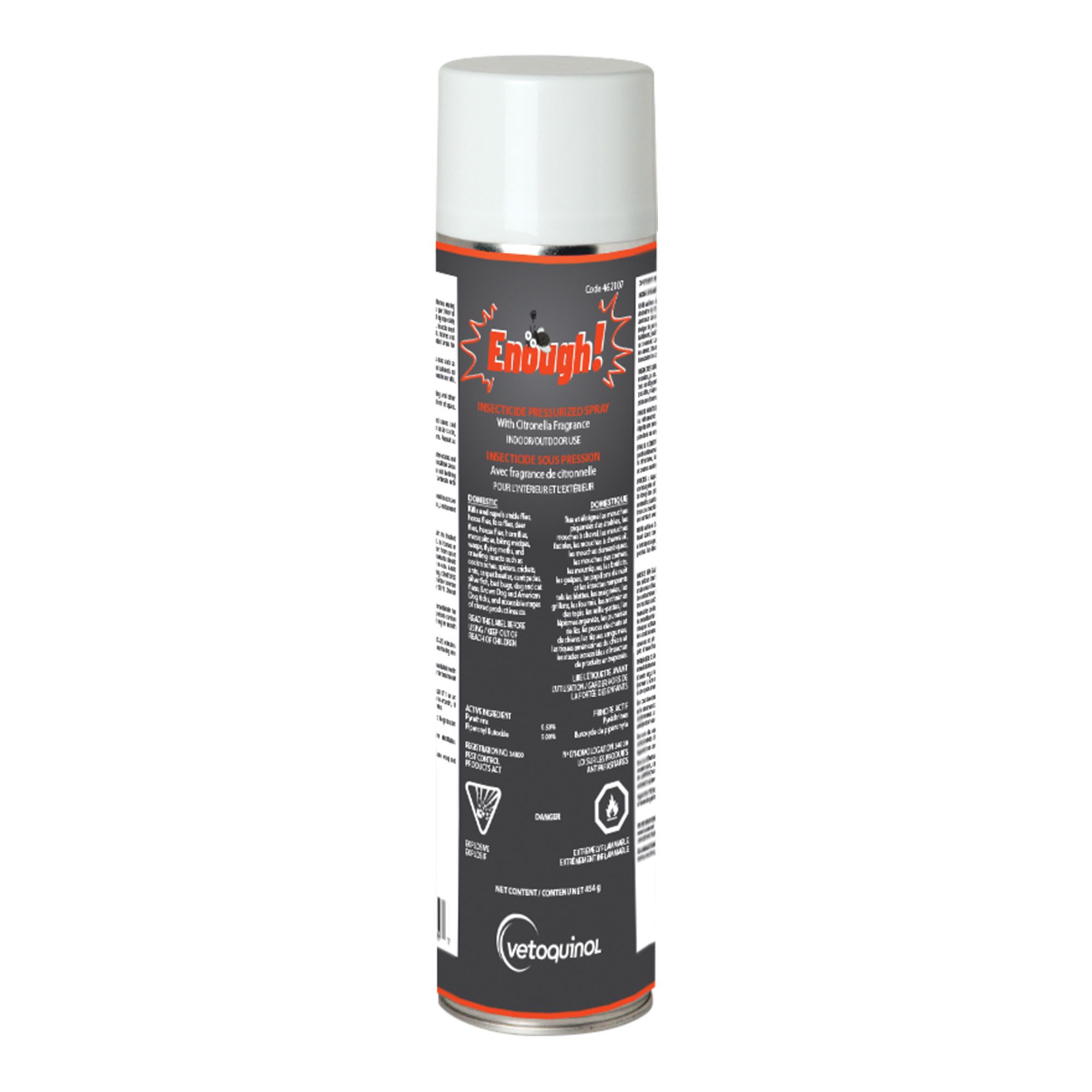 Insecticide en aérosol à la citronnelle Enough! 454 g