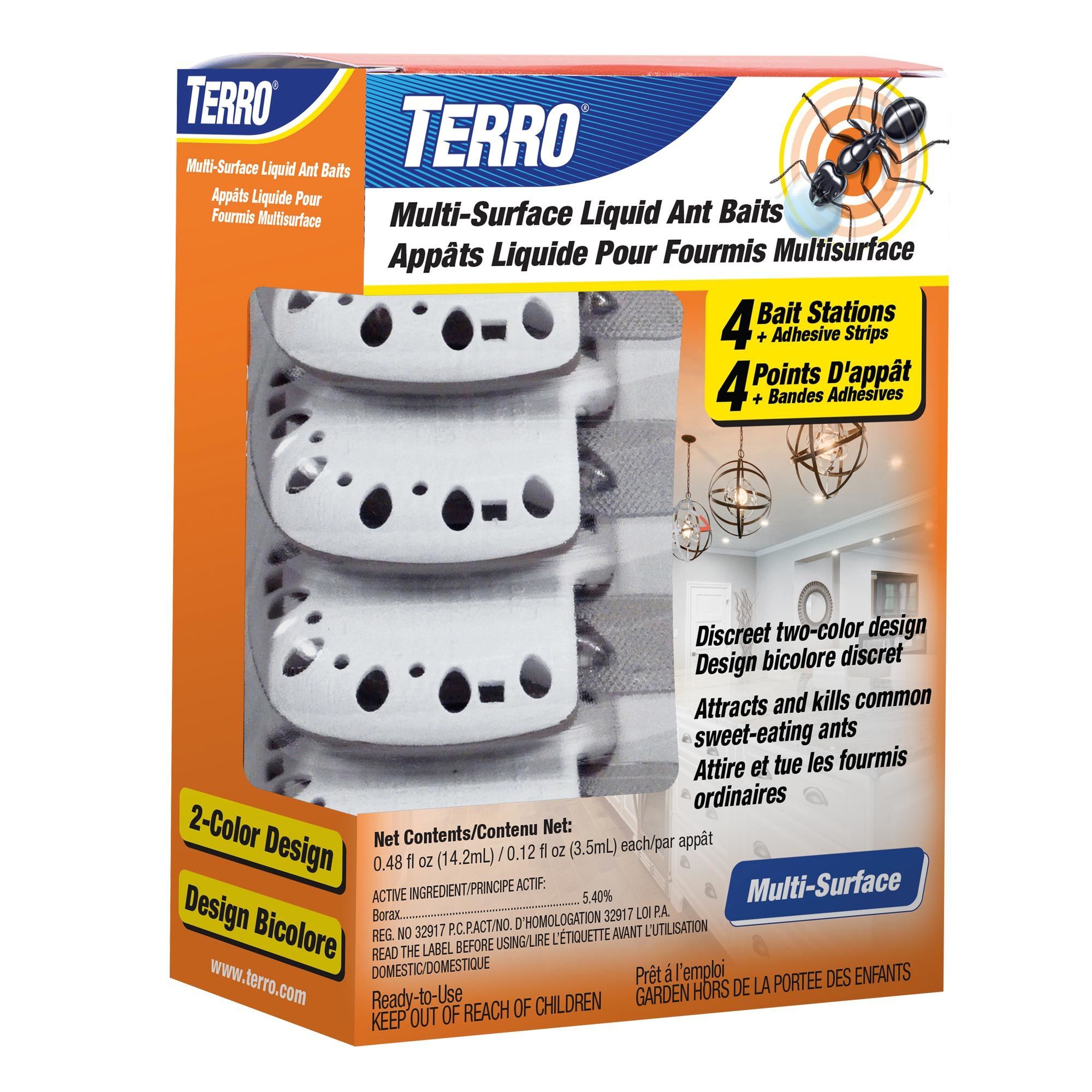 TERRO® Multi-Surface Liquid Ant Baits – 4 Discreet Bait Stations