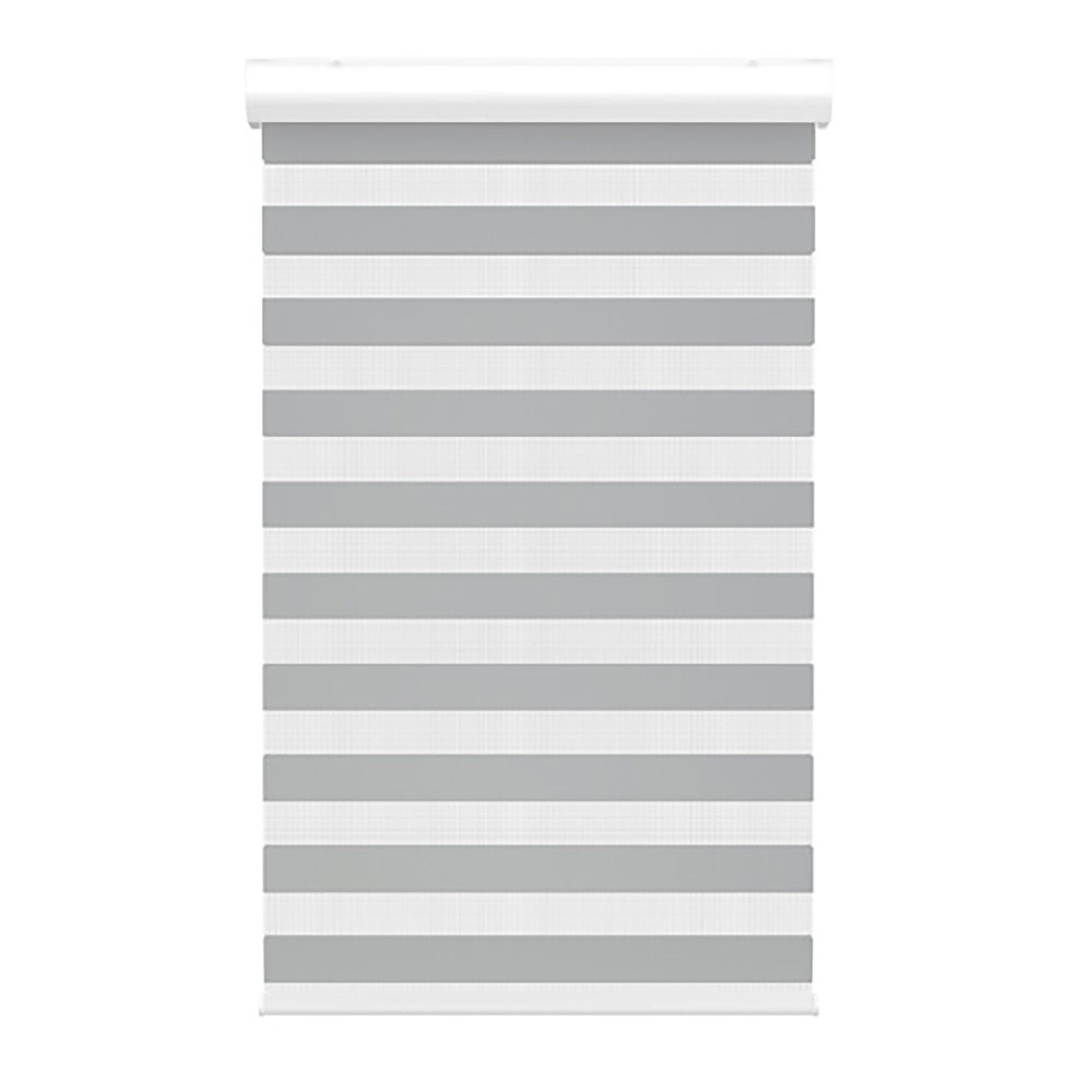Toile alternée avec cantonière sans cordon, gris, 48" x 72"