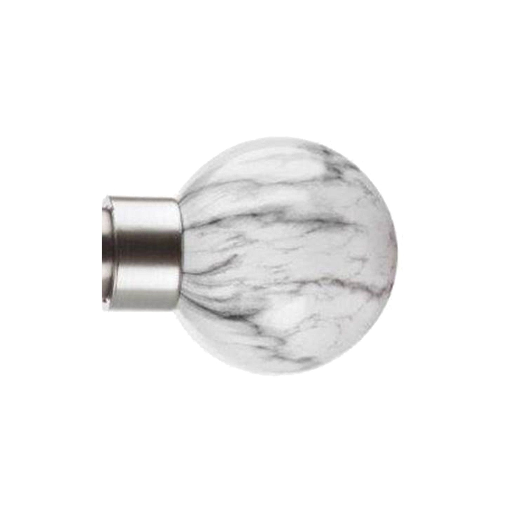 Ensemble de tringles à rideaux en métal extensibles 28"-48" Marbre - Gris