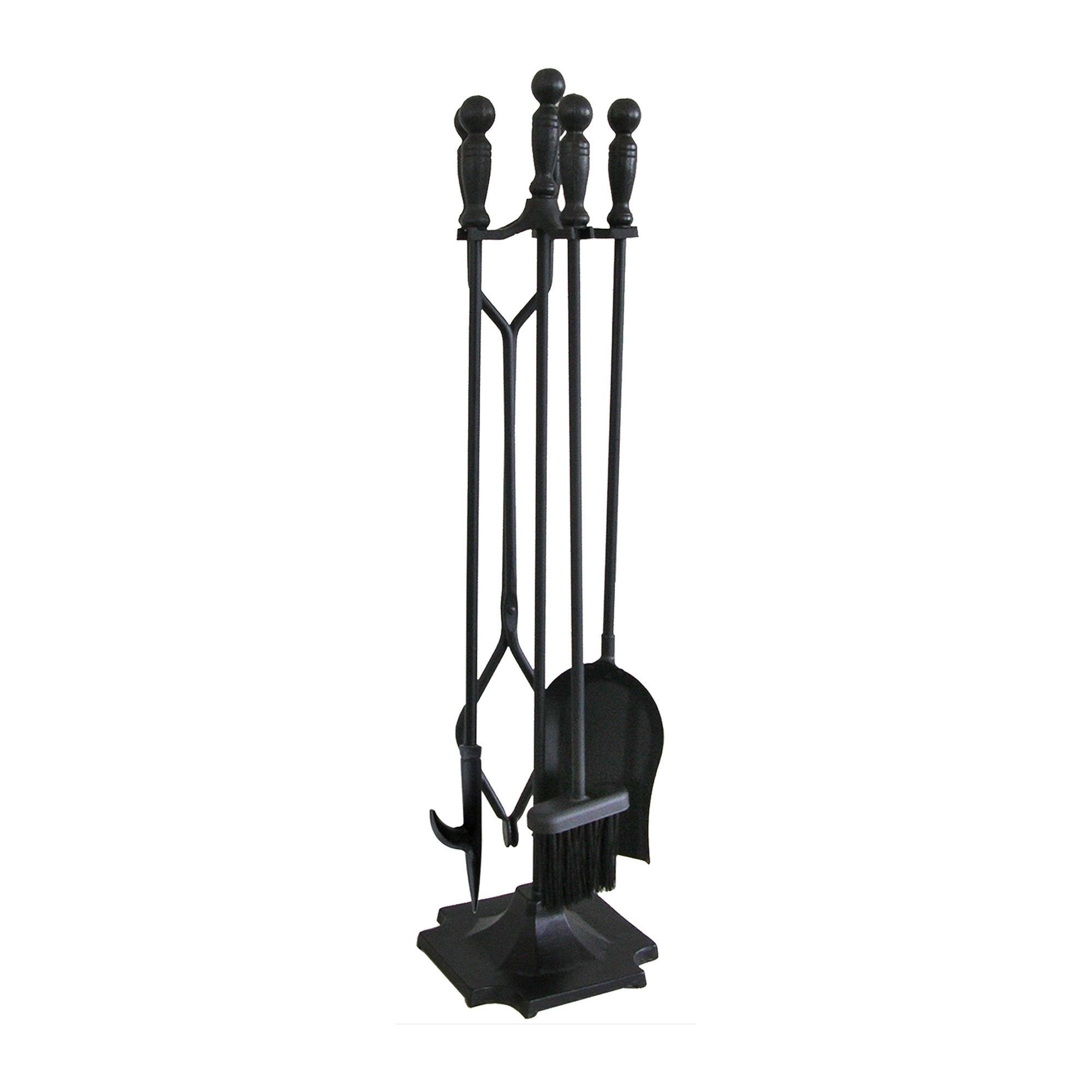 Black Pedestal Base Fireset - 5 pces