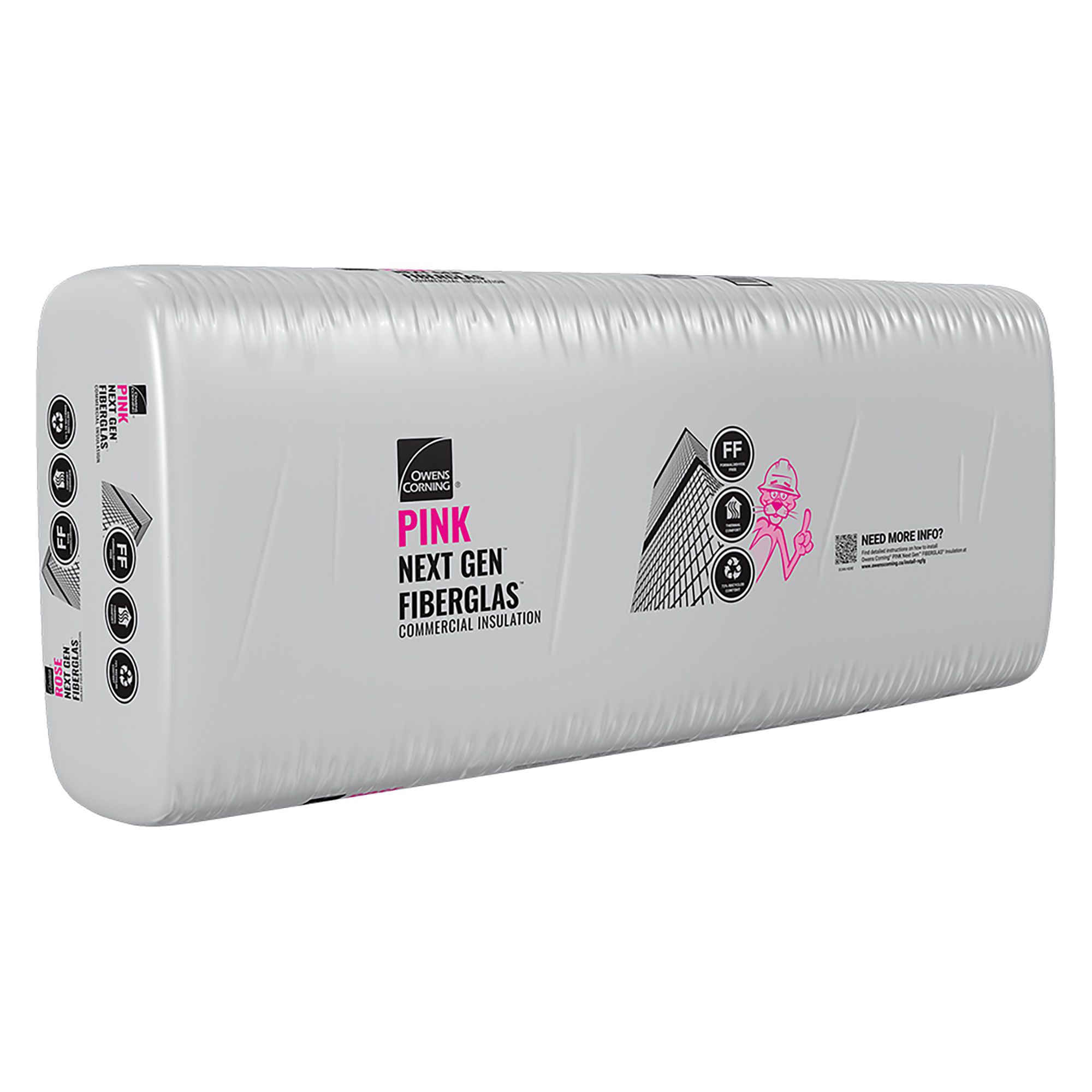 R-24 Pink Next Gen Fiberglas Insulation - Steel Stud - 16 1/4