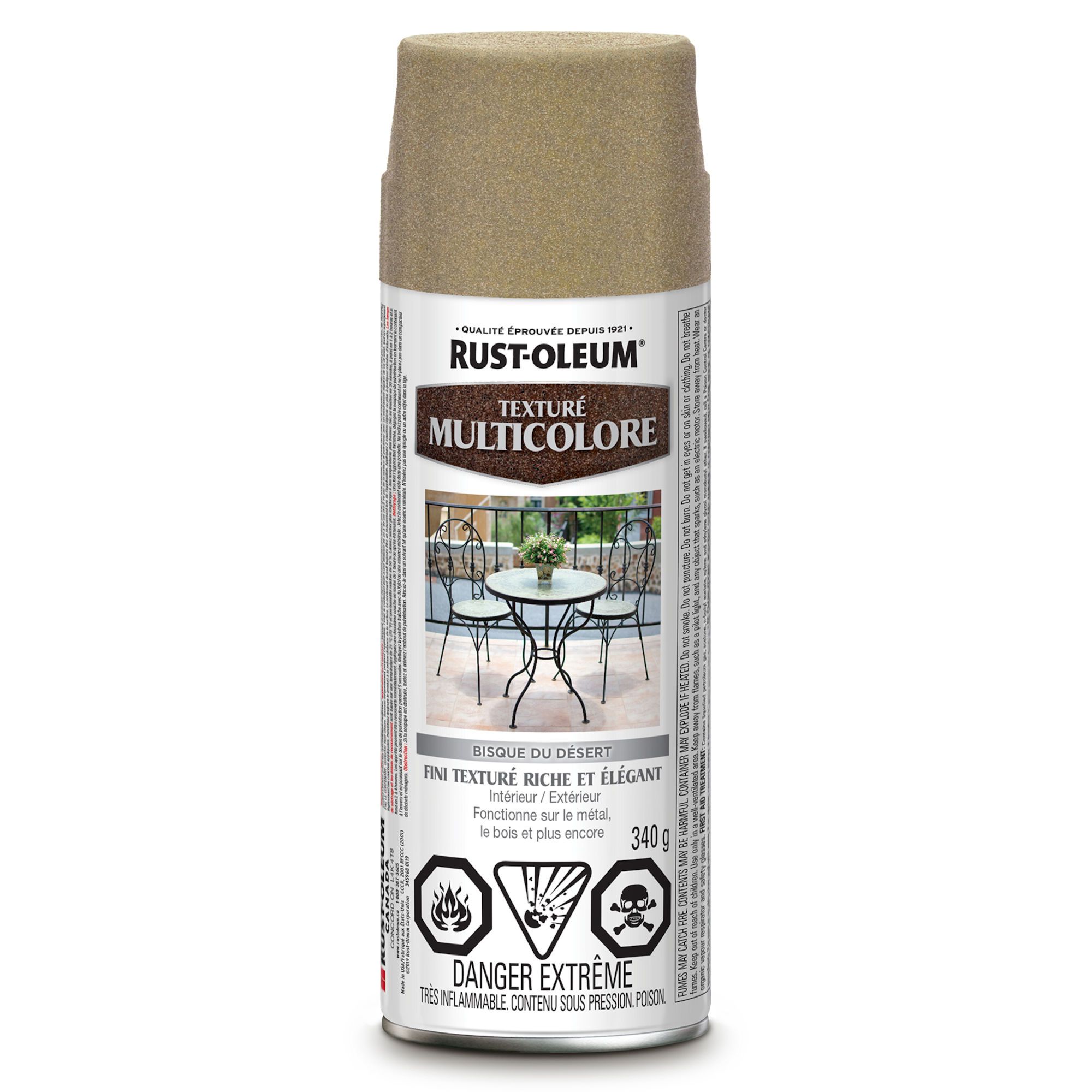 Peinture en aérosol Stops Rust, fini texturé, bisque du désert, 340 g