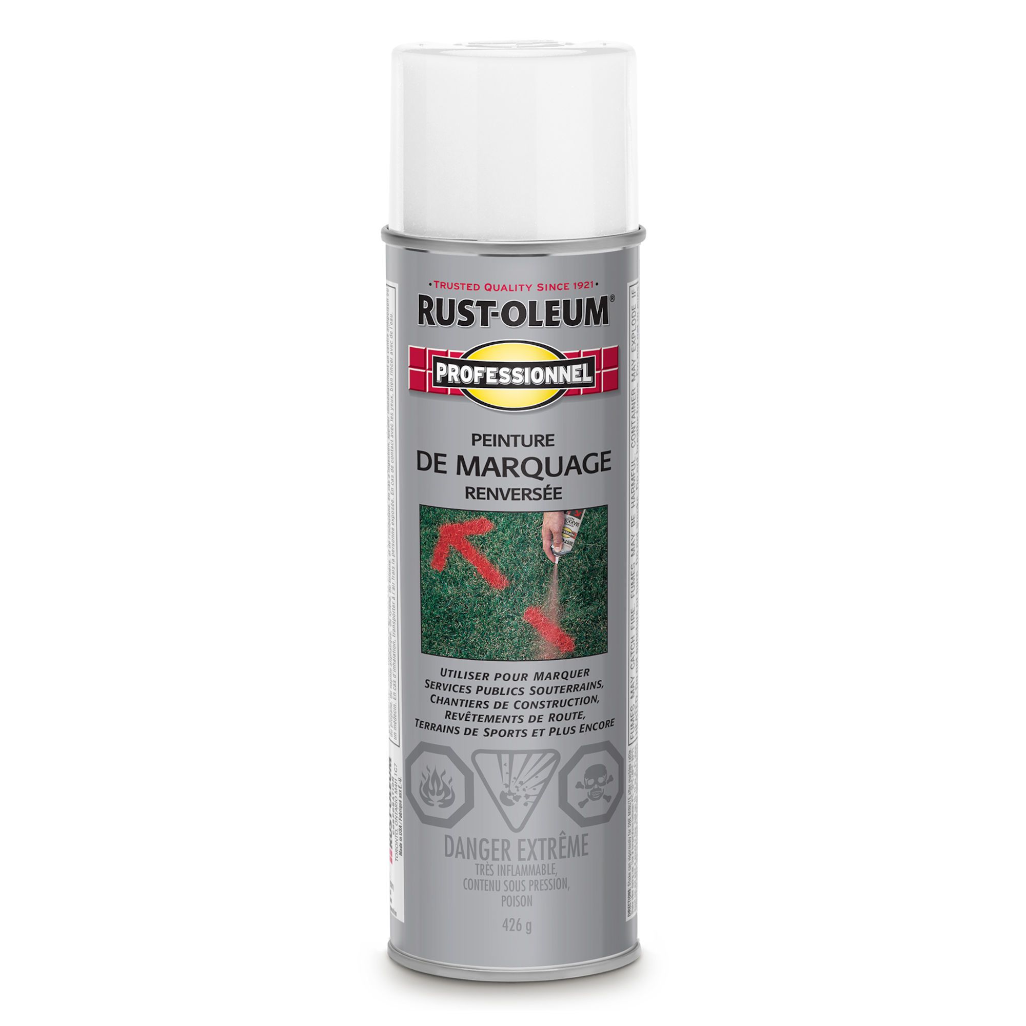 Peinture de marquage renversé Professionnel en aérosol, blanc, 426 g