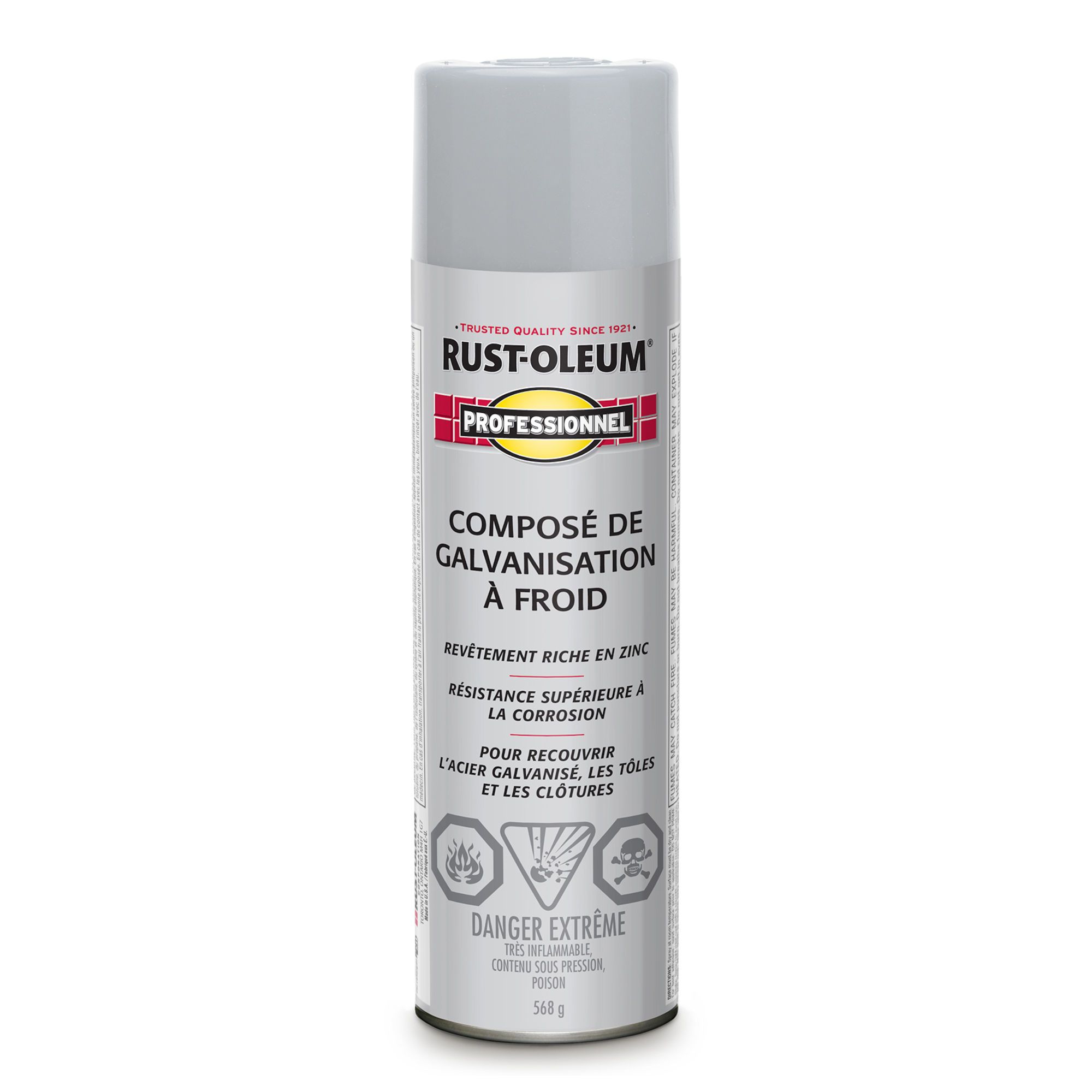 Composé de galvanisation à froid en aérosol, métal argenté, 586 g