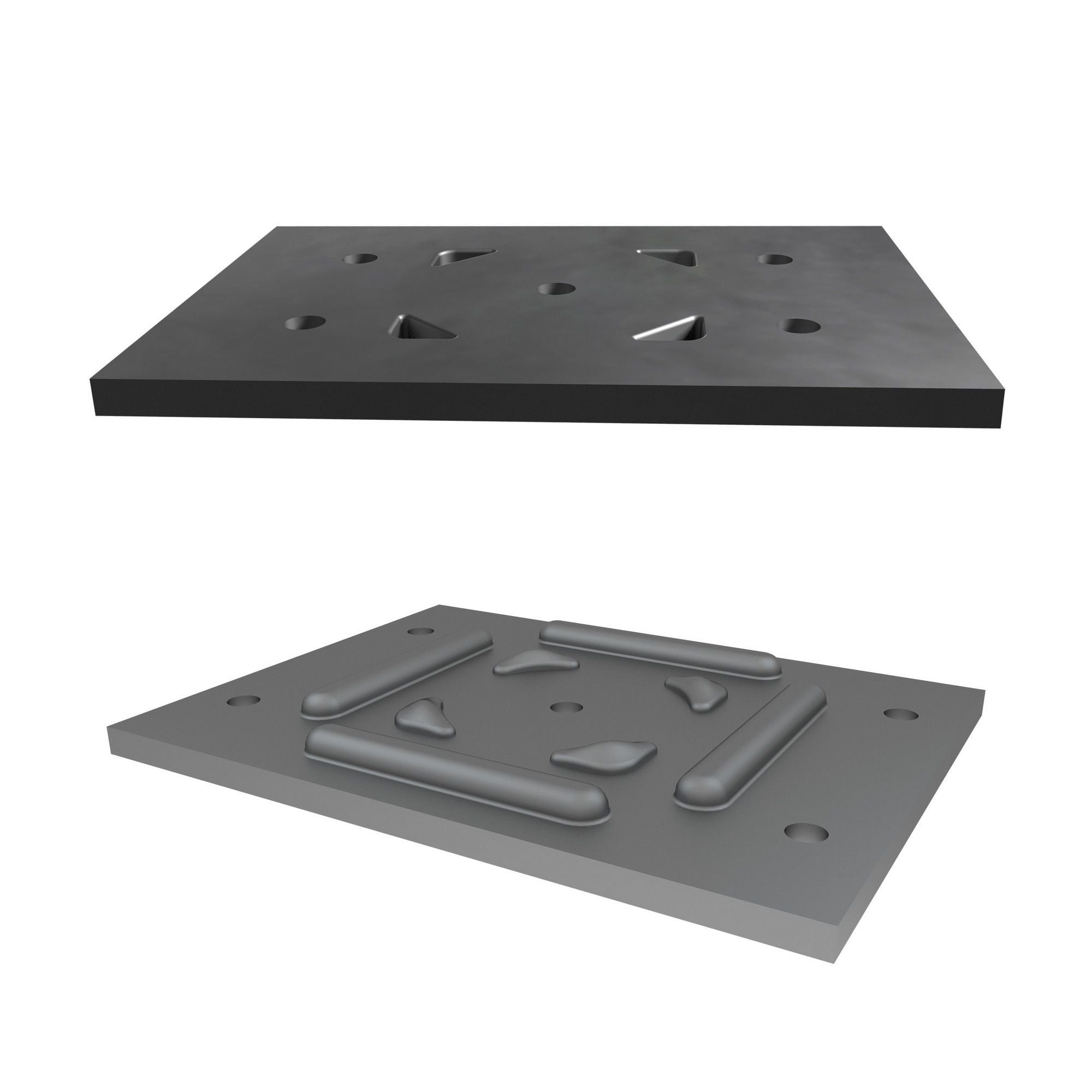 Ensemble de plaques d'appui, 3 1/2″ x 5 1/4″ x 3 gauge