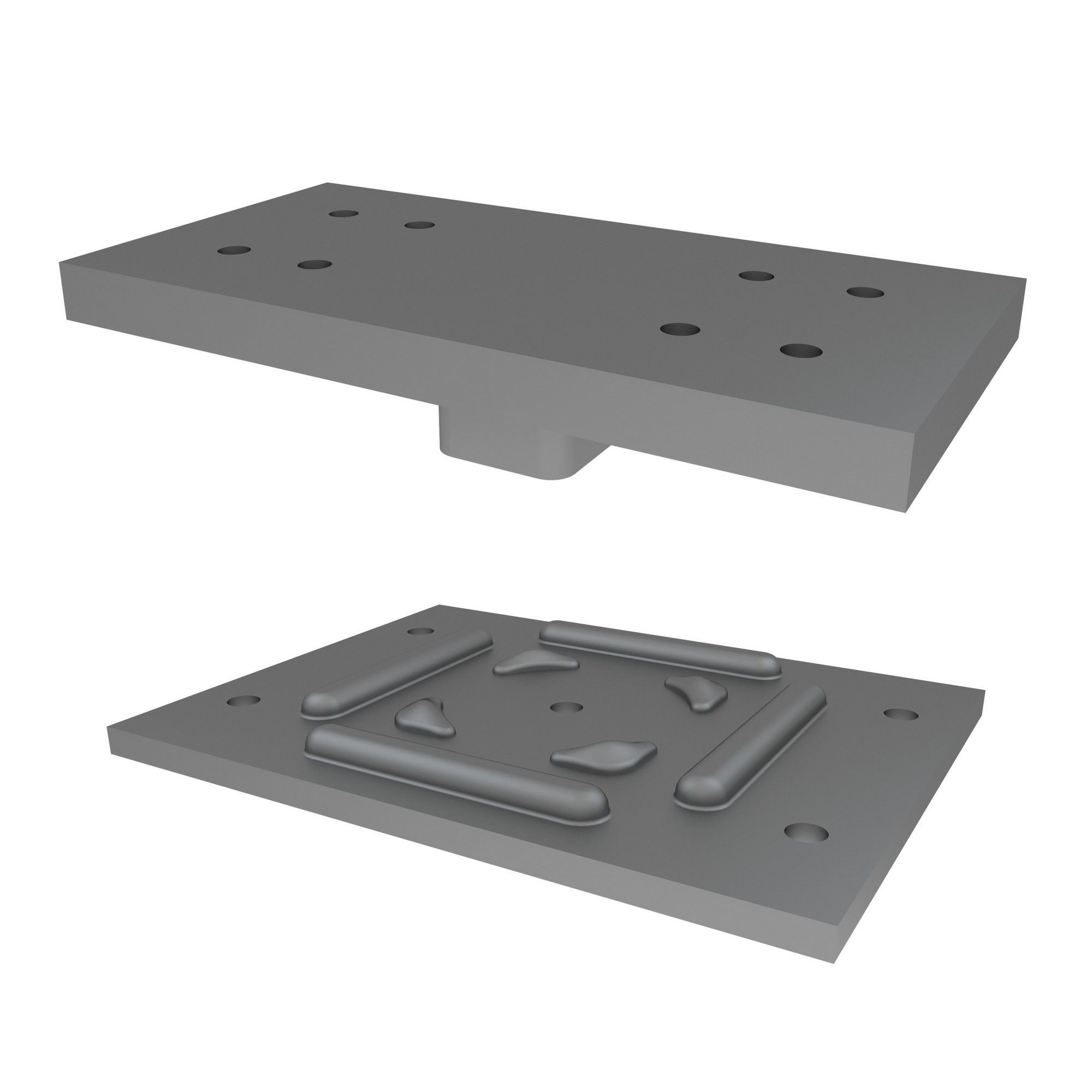 Ensemble de plaques d'appui, 3 1/2" x 7" x 1/2"