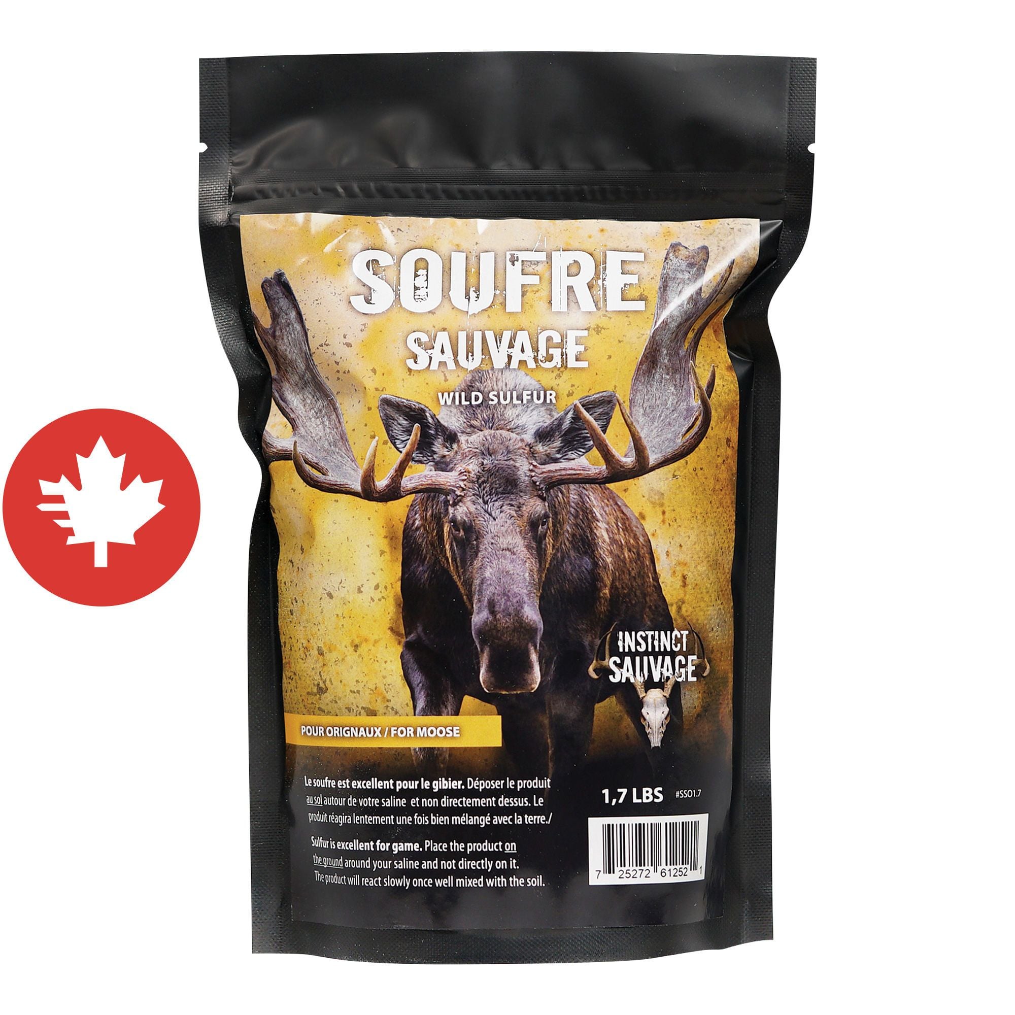 Minéraux pour orignal Soufre Sauvage, 1,7 lb