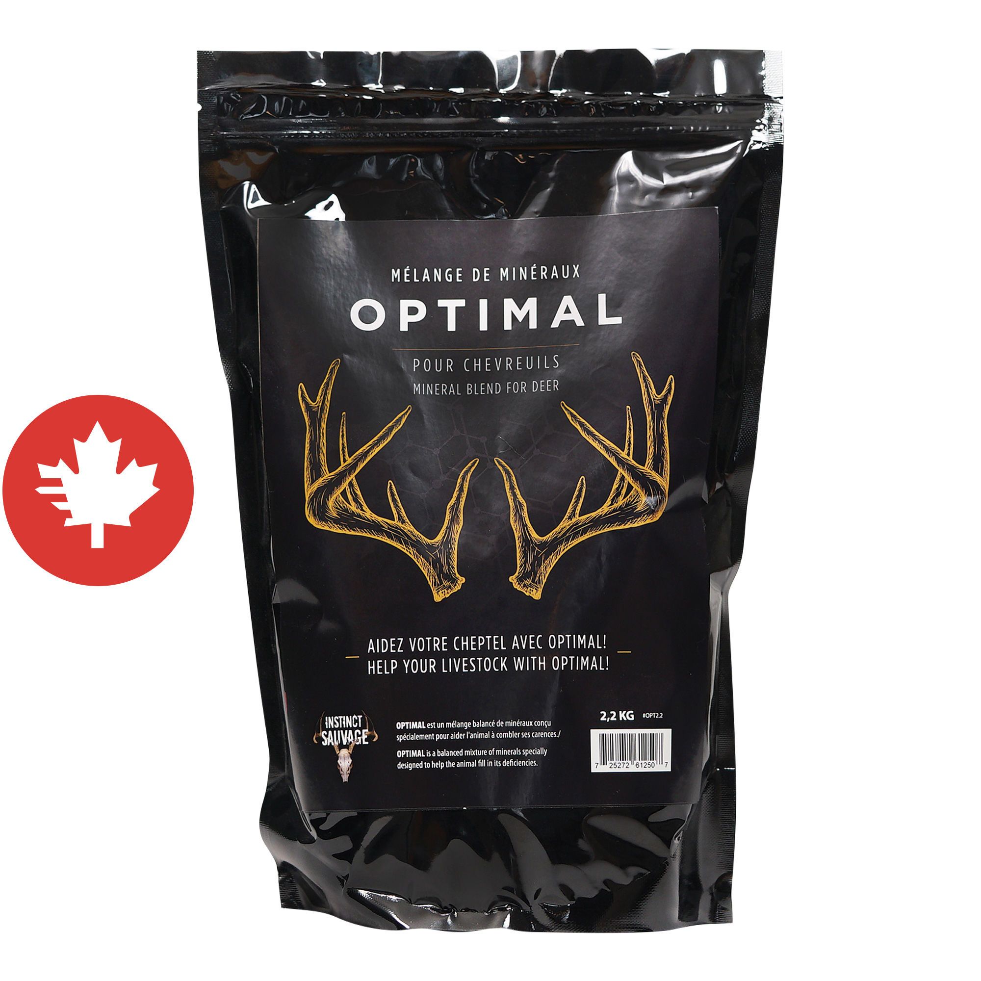 Mélange de minéraux pour chevreuils, Optimal, 2,2 kg
