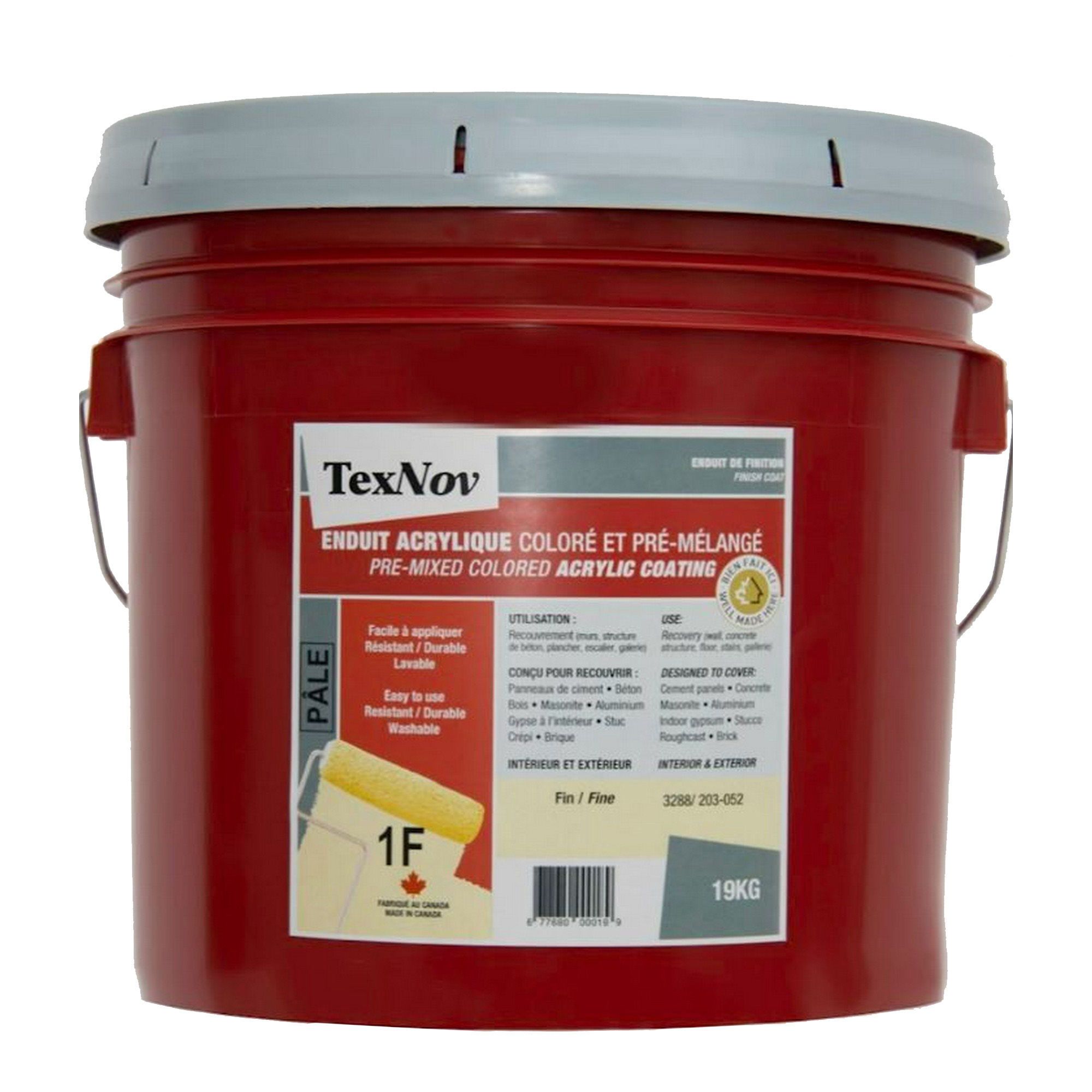 Enduit acrylique, fin, pâle, 11,4 l