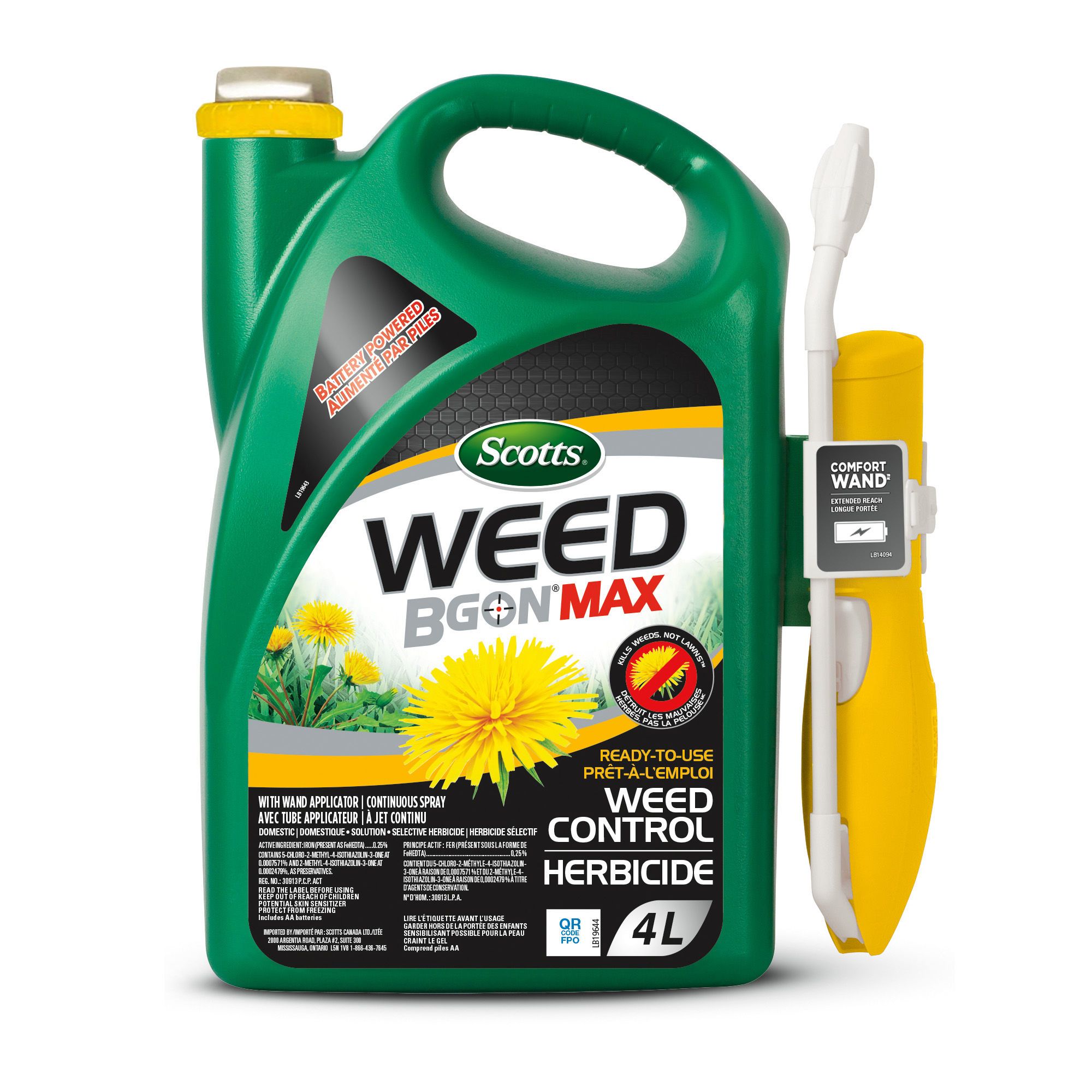 Herbicide prêt à l'emploi avec tube applicateur Scotts Weed B Gon MAX, 4 l
