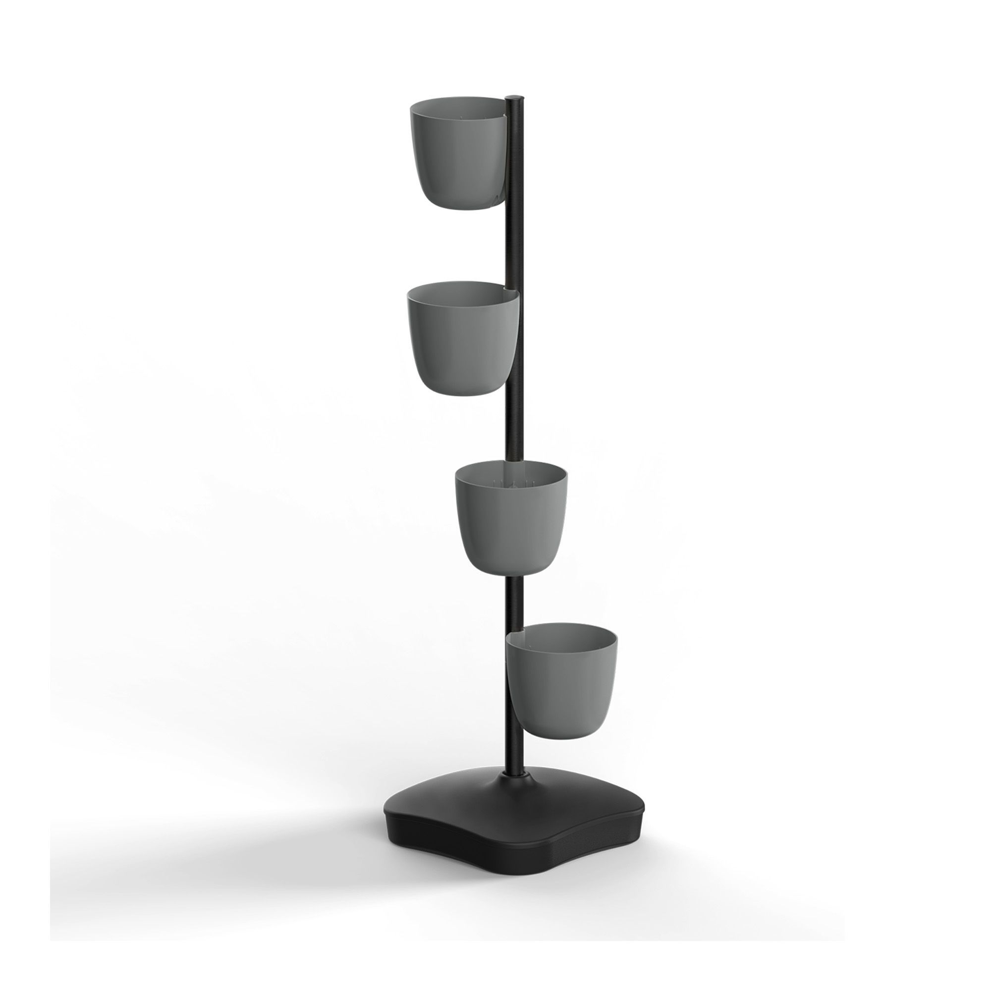 Jardinière Urbaine Botanica, 4 pots, 17,5" x 62", gris