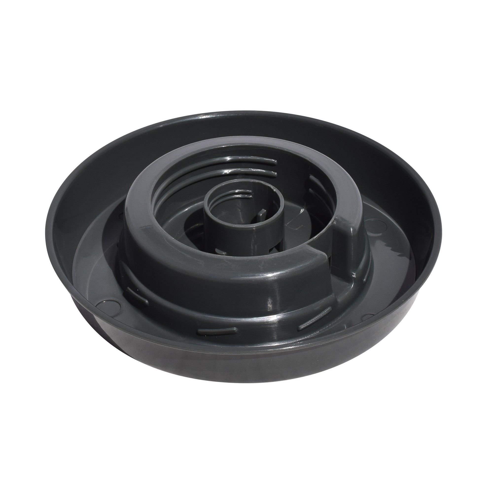 Base d'abreuvoir B4 en plastique pour volaille, 1l, gris
