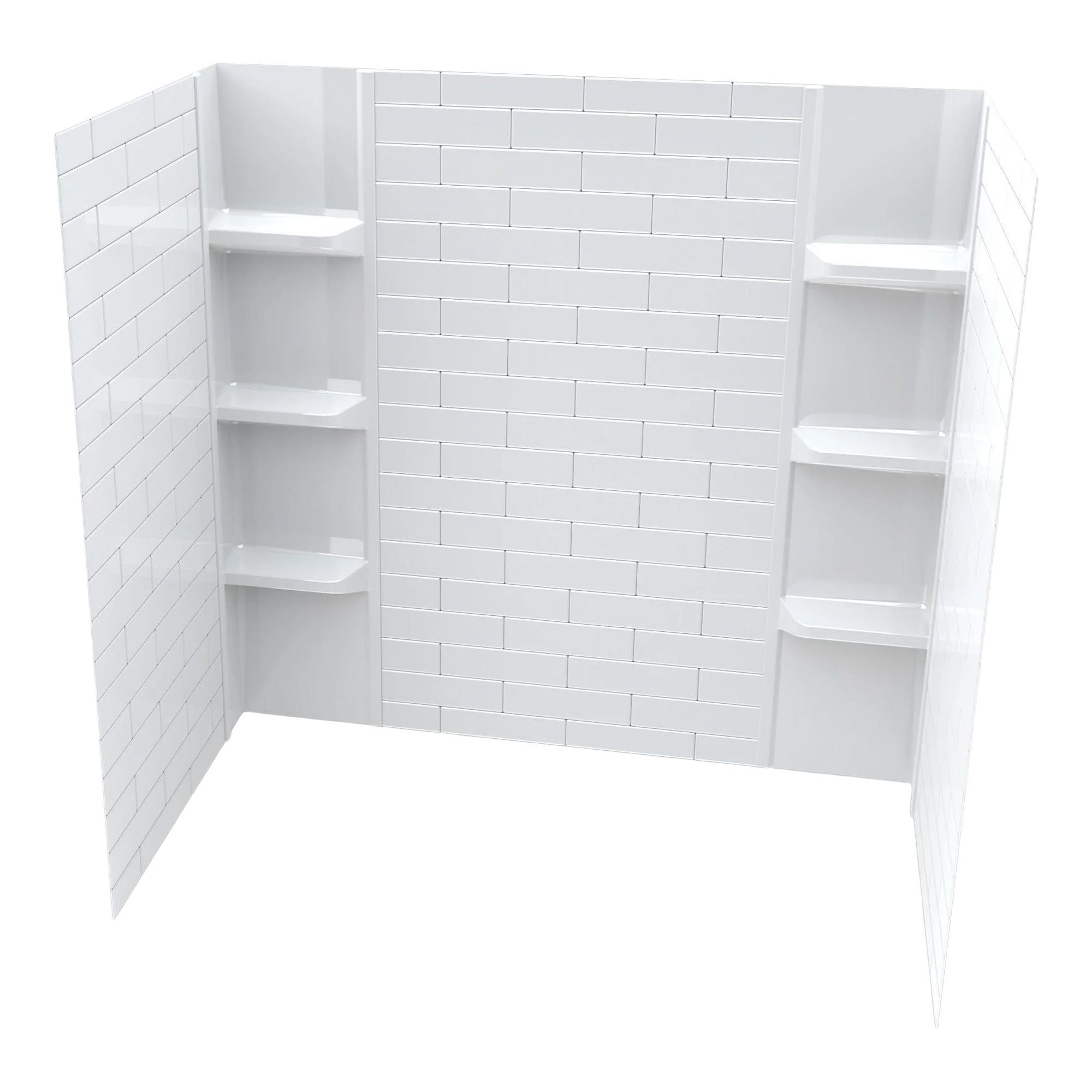 Ensemble de mur de bain, motif métro, 60" x 32" x 58", 5 morceaux