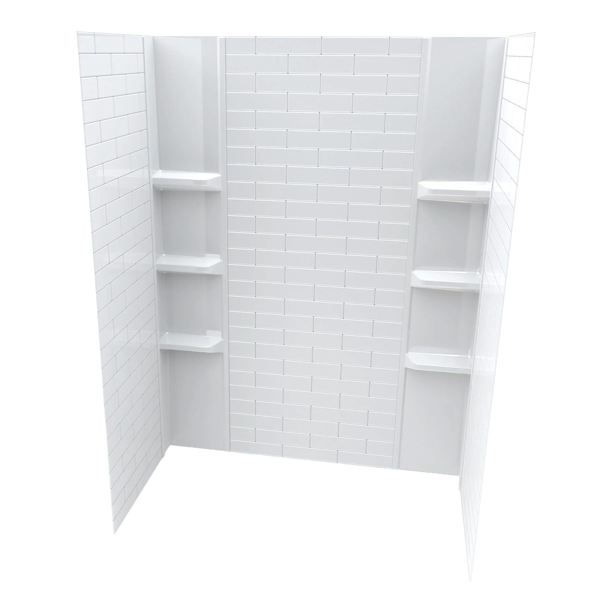 Ensemble de mur de bain, motif métro, 60" x 36" x 80", 5 morceaux
