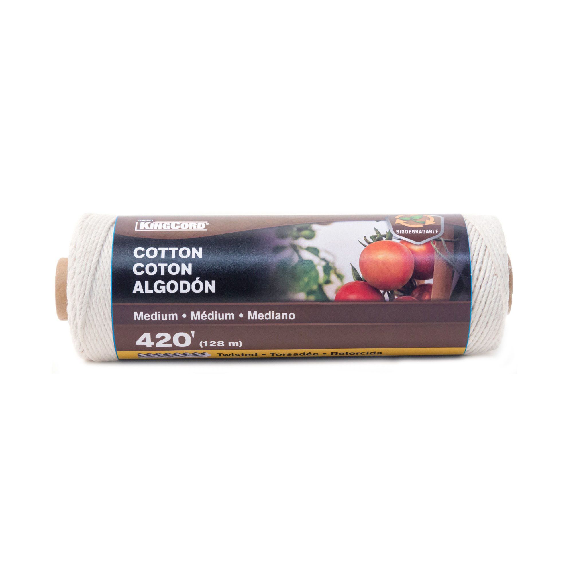 Corde en coton torsadée, naturel, moyen x 420'