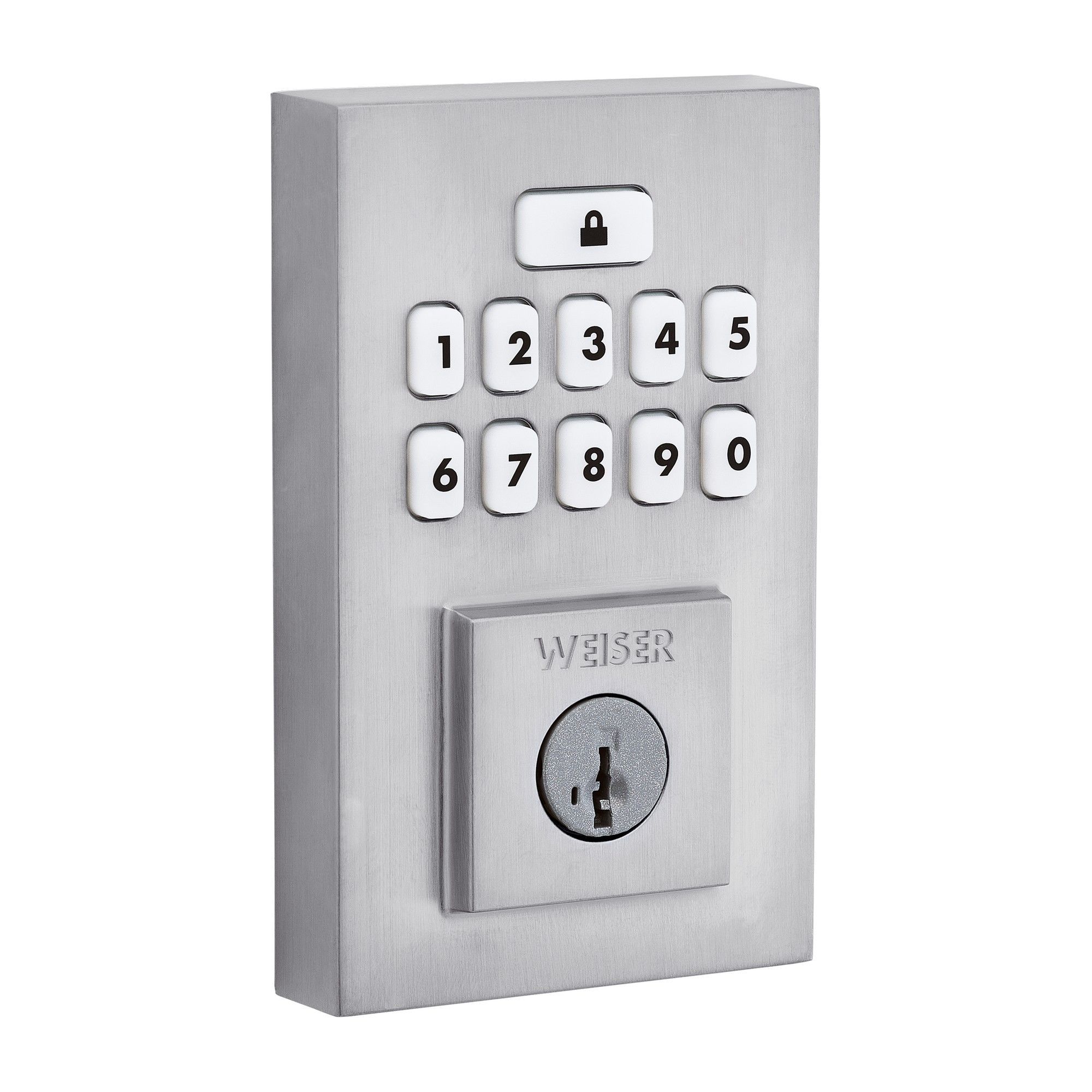 Clavier contemporain SmartCode Électronique Serrure électronique, Chrome Satin