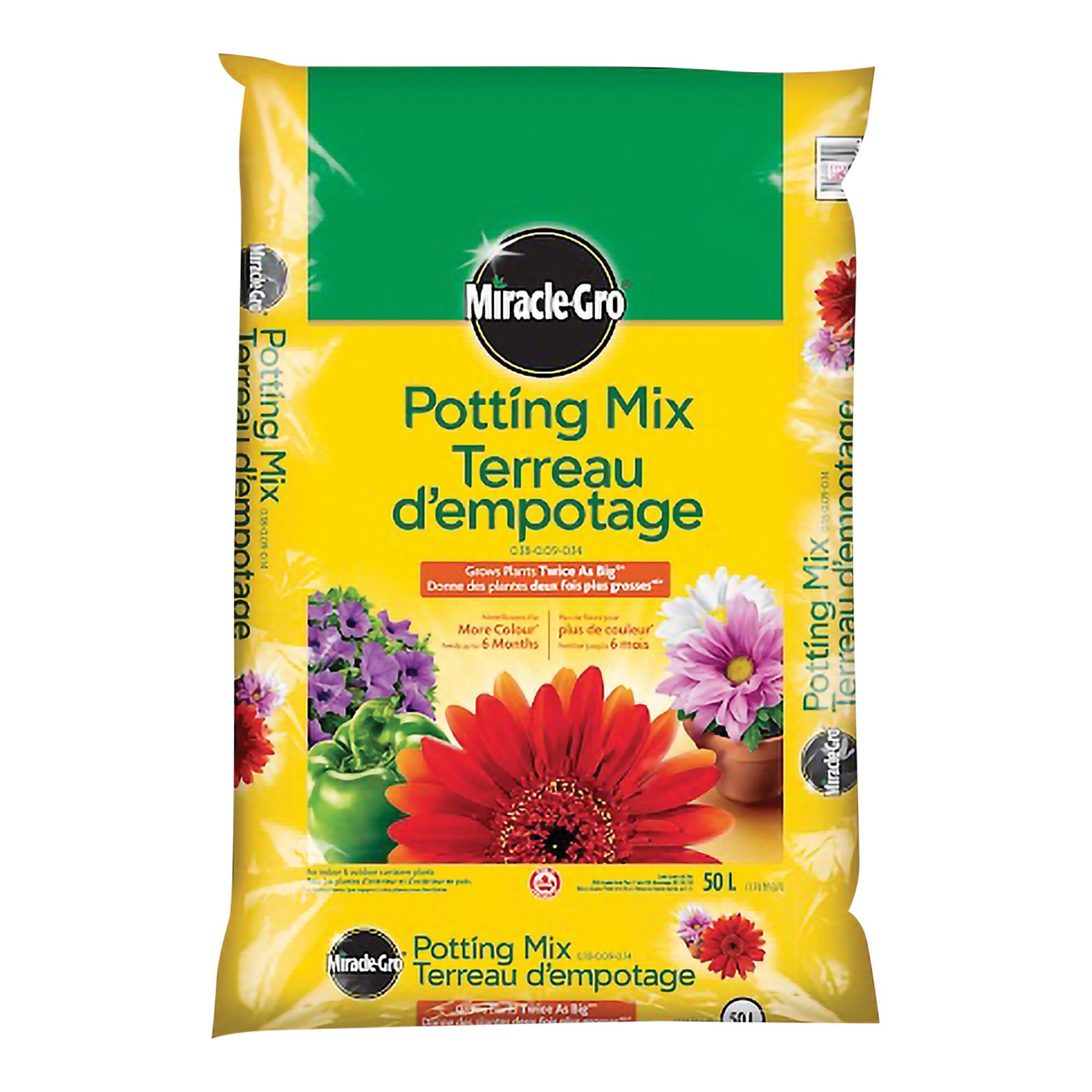 Terreau d'empotage Miracle Gro 0,21-0,11-0,16, 50 l