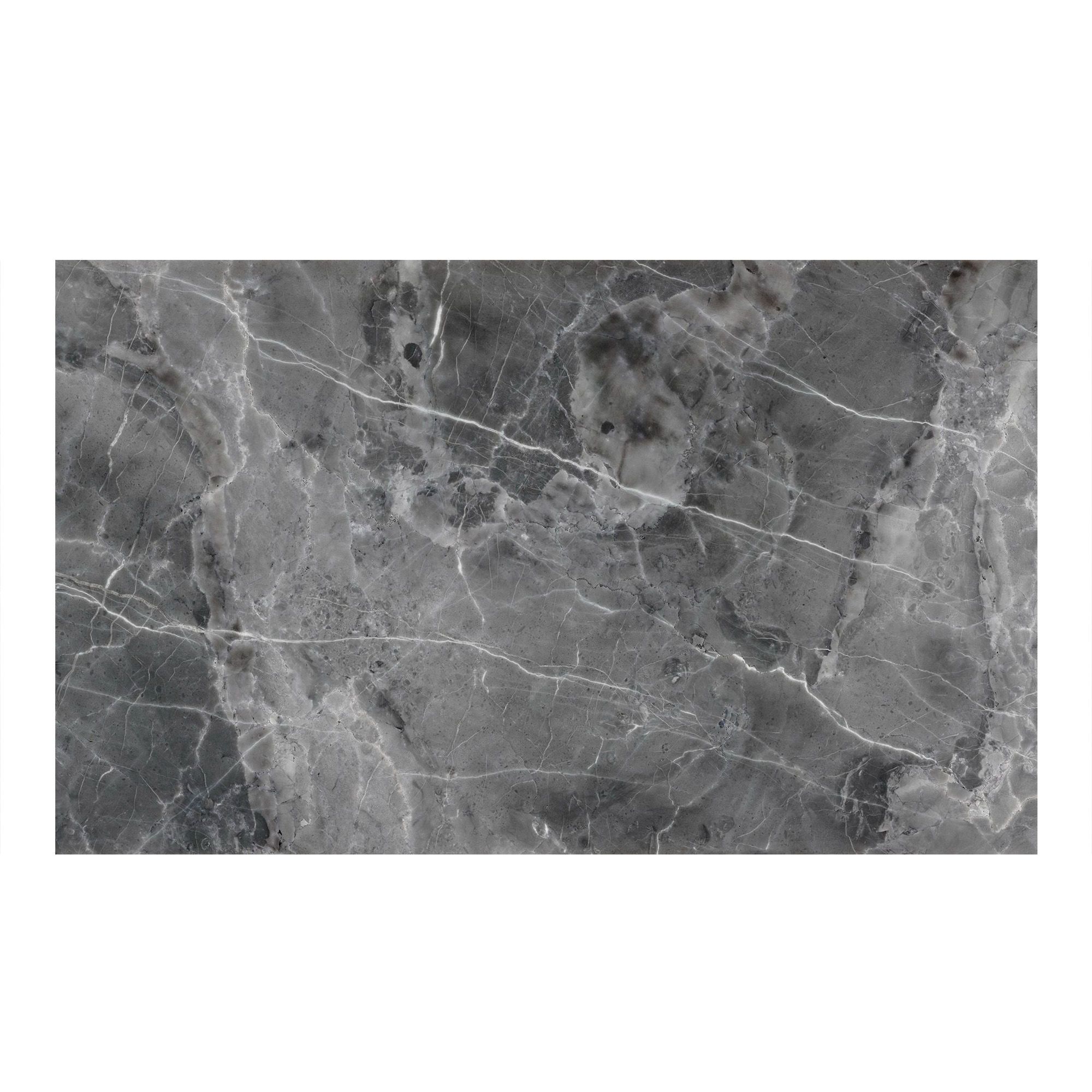 Panneau décoratif mural, motif de marbre Orage lustré, 47 1/4" x 96"