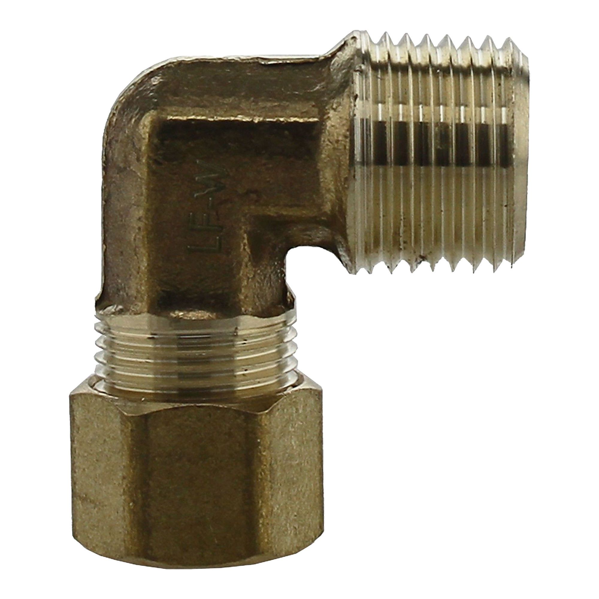 Coude mâle, 3/8" od comp x 3/8" mpt