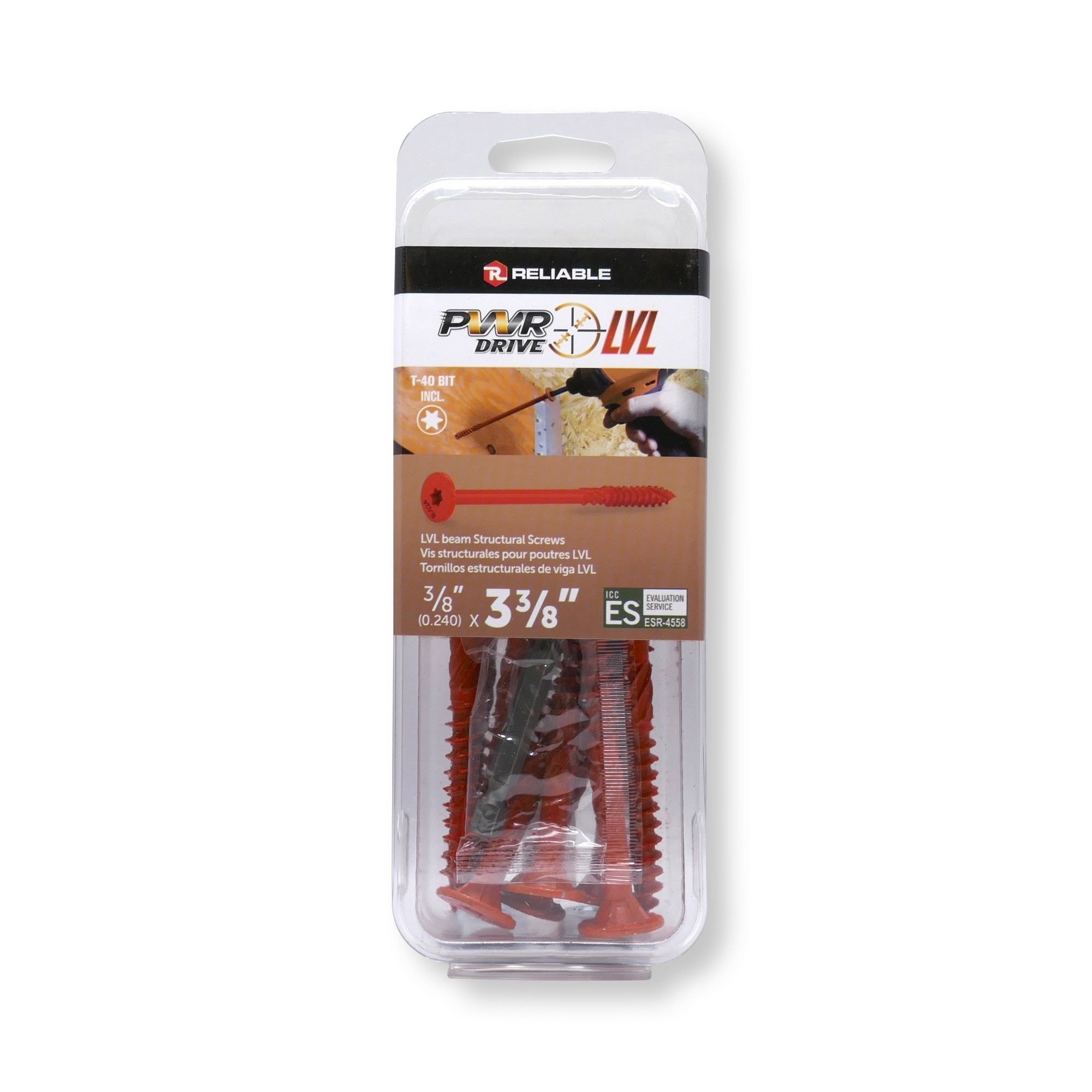 PWR DRIVE LVL Structural Assembly Screw - Oversized Flat Head - 3