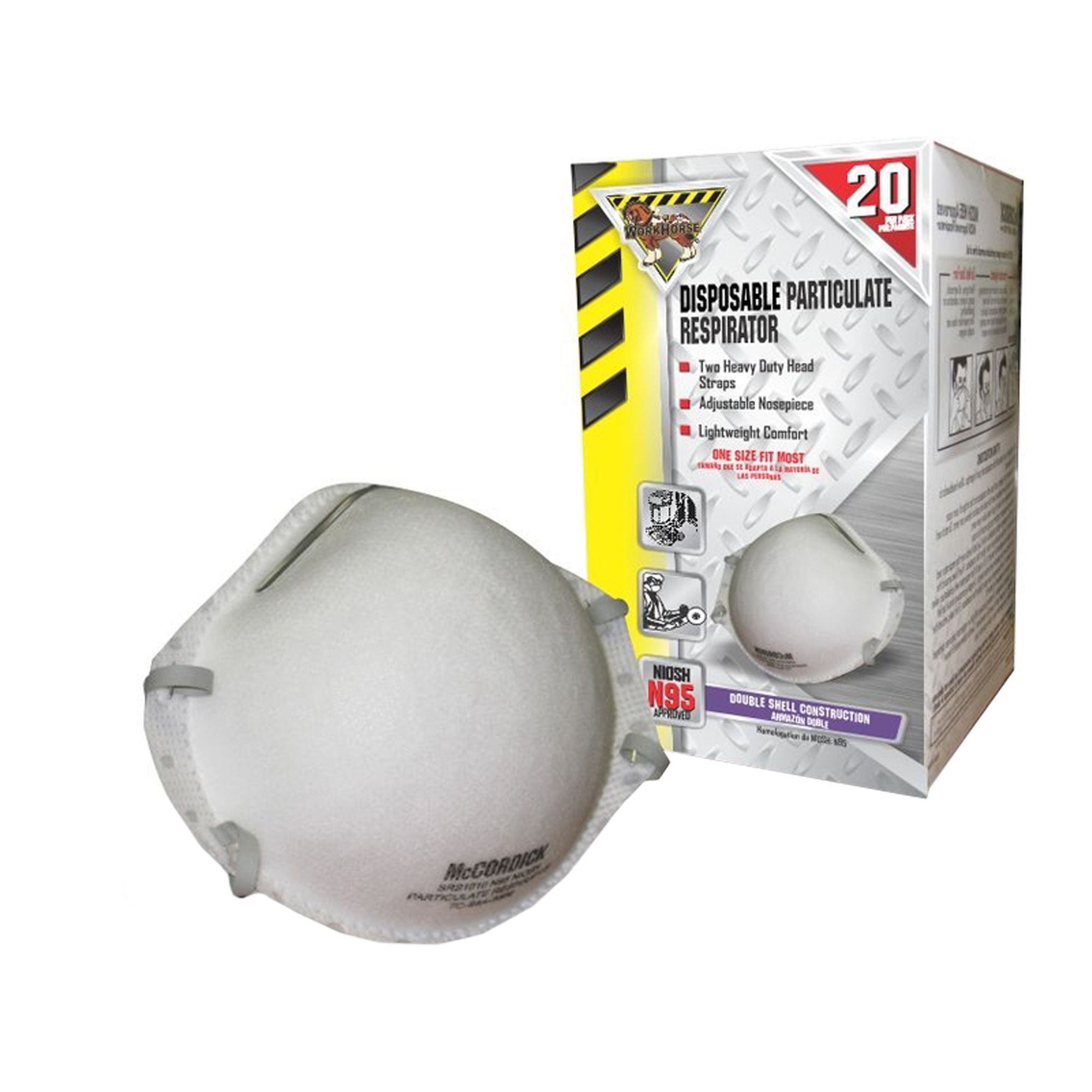 Dust mask one size from MCCORDICK GLOVE & SAFETY | BMR
