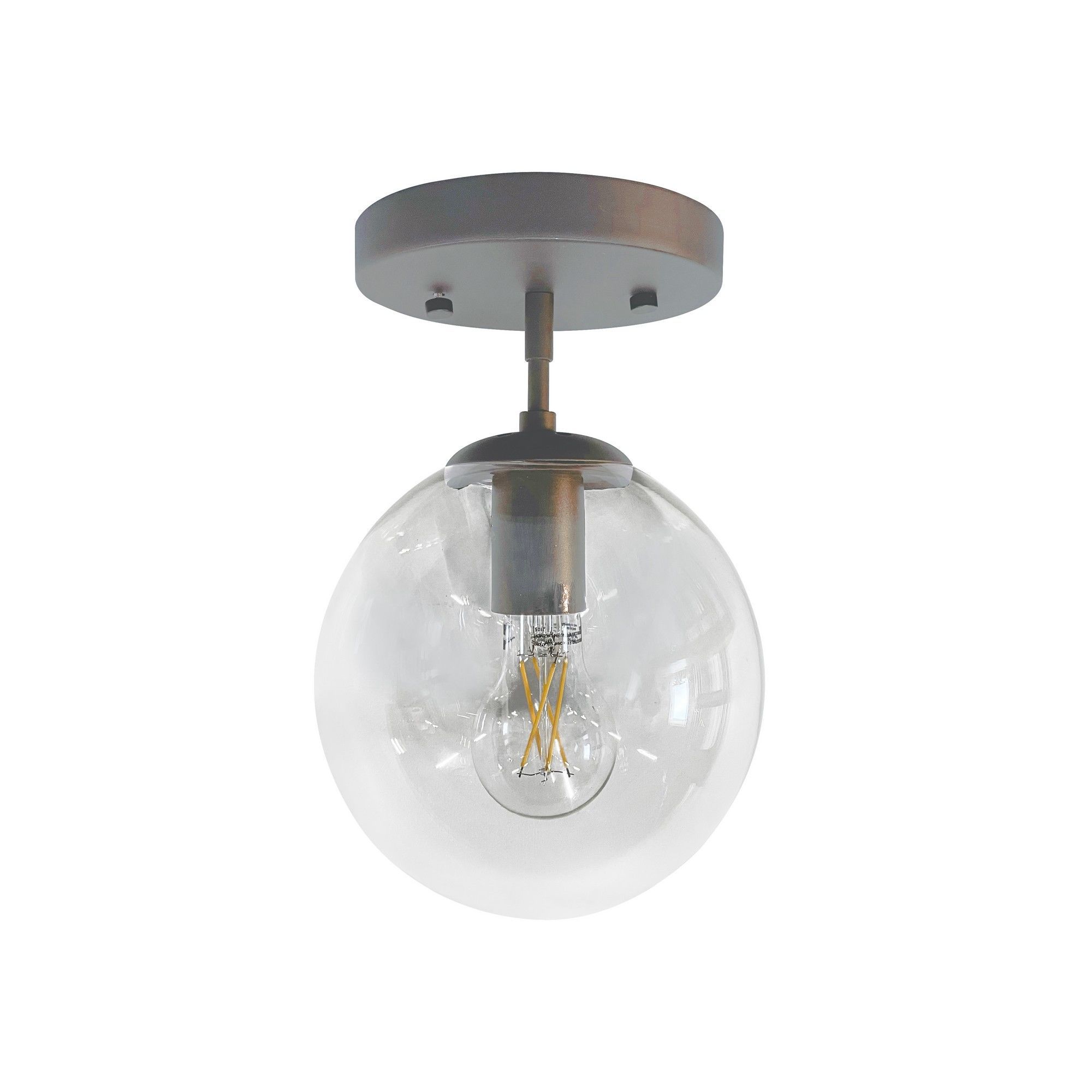 Plafonnier à 1 lumière Indiana, nickel, 8"