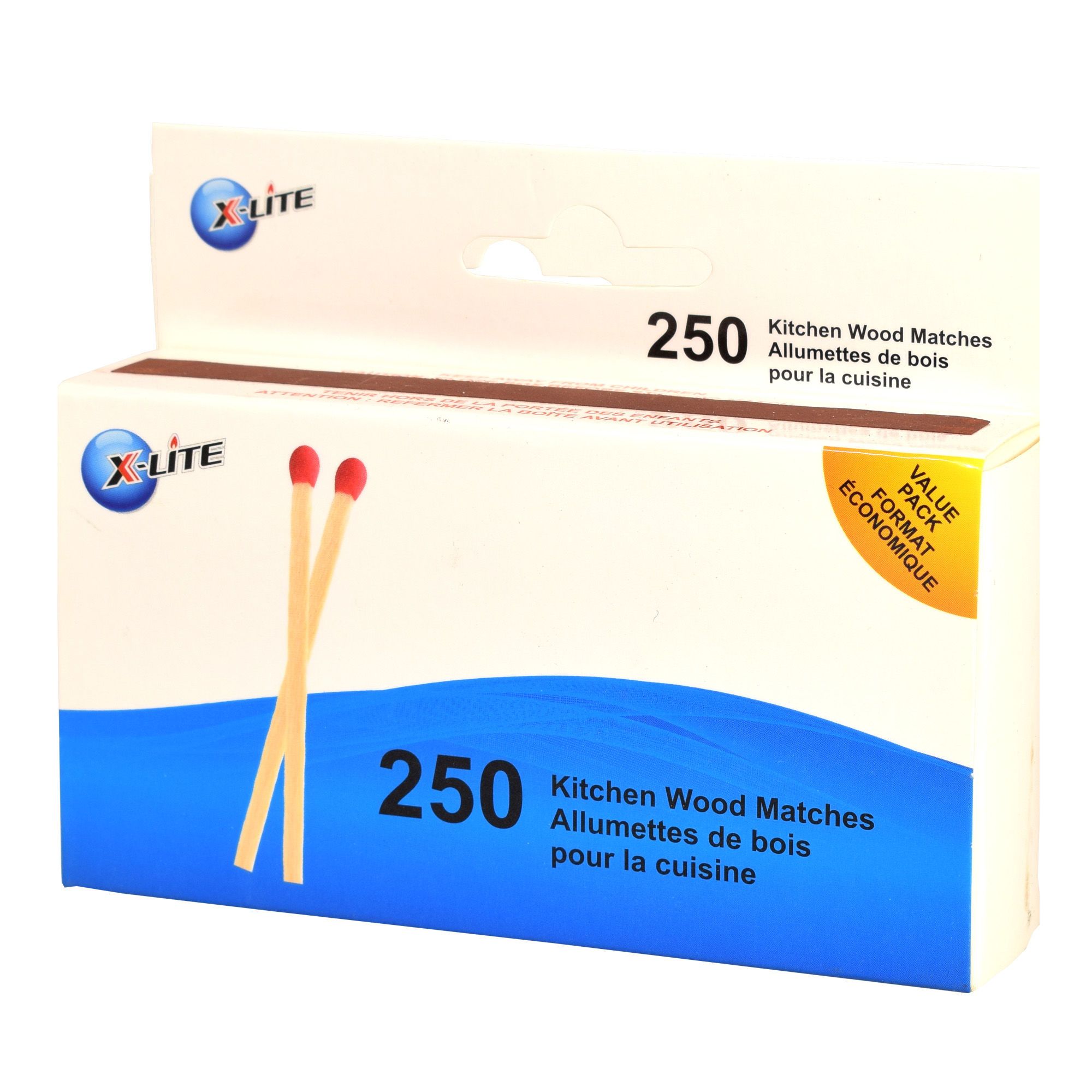 Allumettes de bois, 2", 250/boite