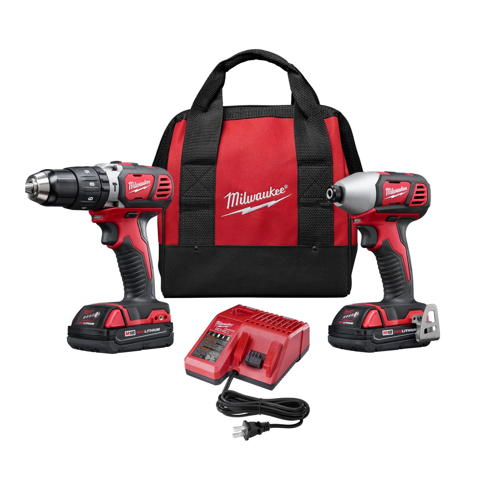 power tool milwaukee hammer drill and impact set