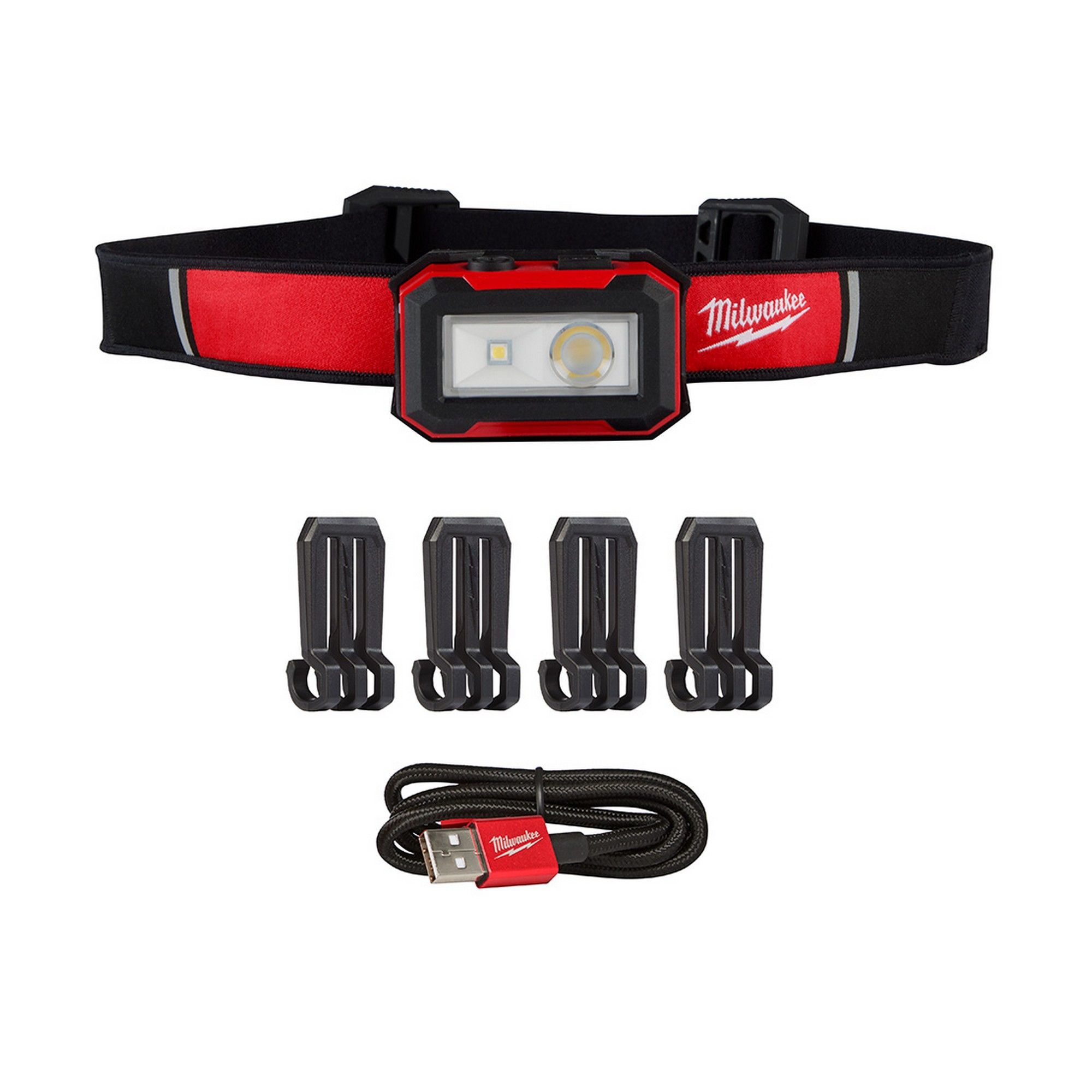 USB Rechargeable Magnetic Hard Hat Headlamp - 450 Lumens from