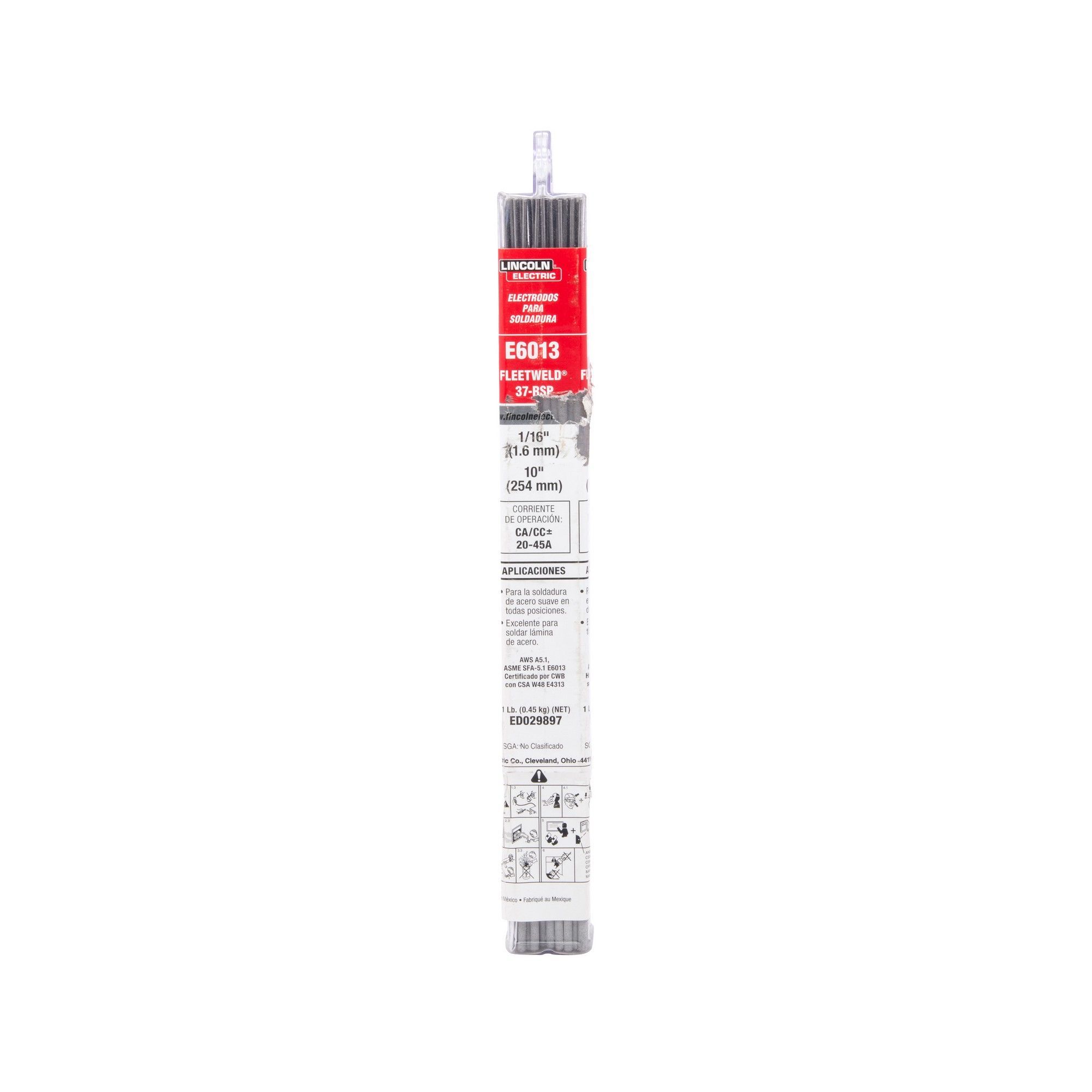 Électrode de soudage, Fleetweld 37, E6013, 1/16", 1 lb
