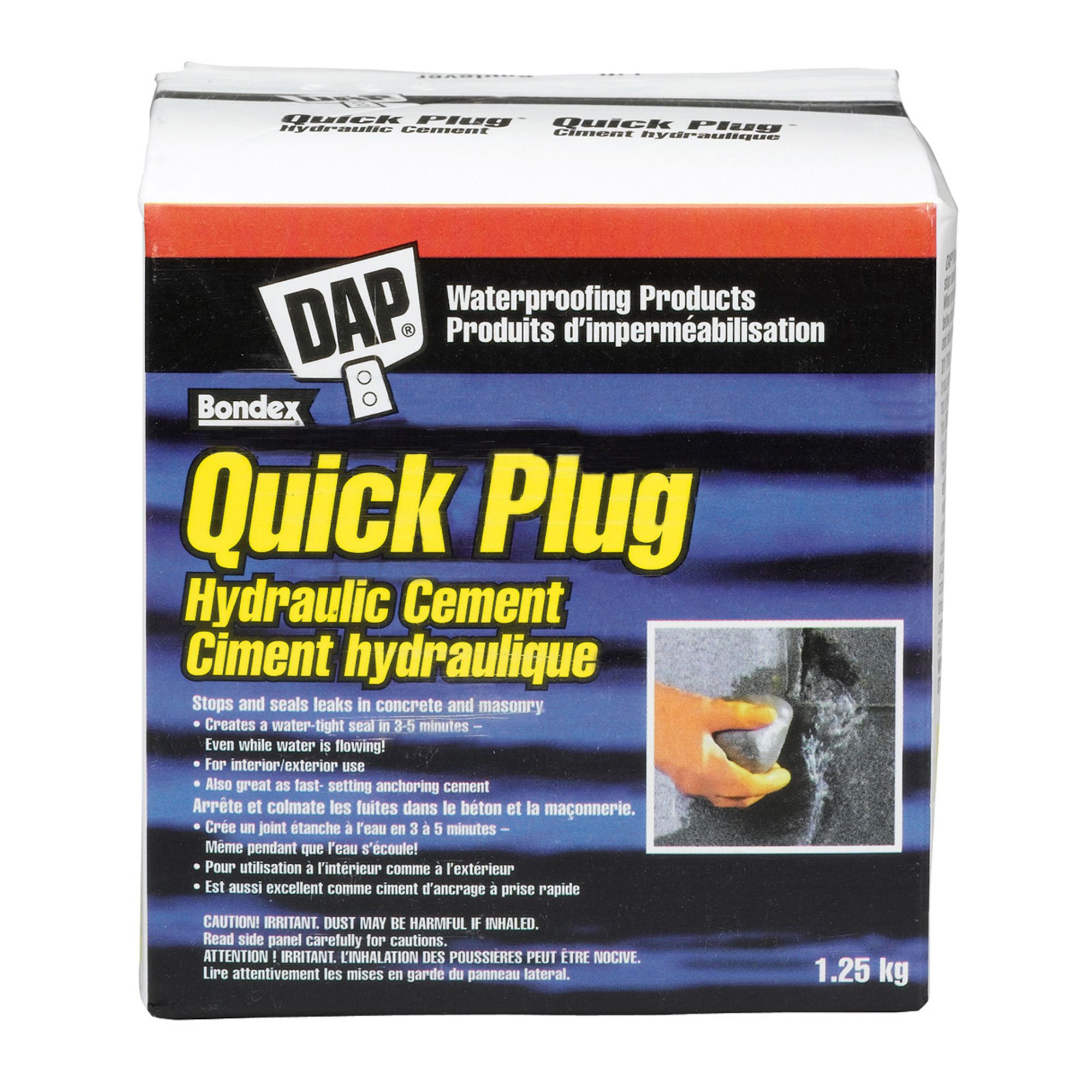 Ciment hydraulique, QuickPlug, 5 kg, gris