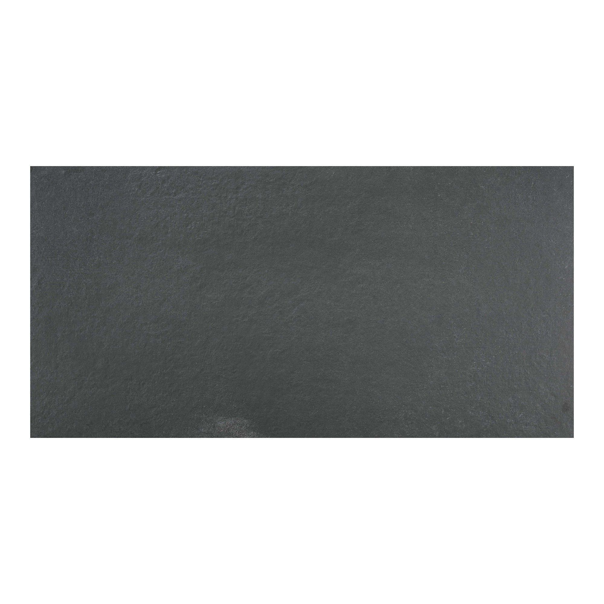 Tuile de porcelaine, plancher et mur, Public, anthracite, mat, 12" x 24"