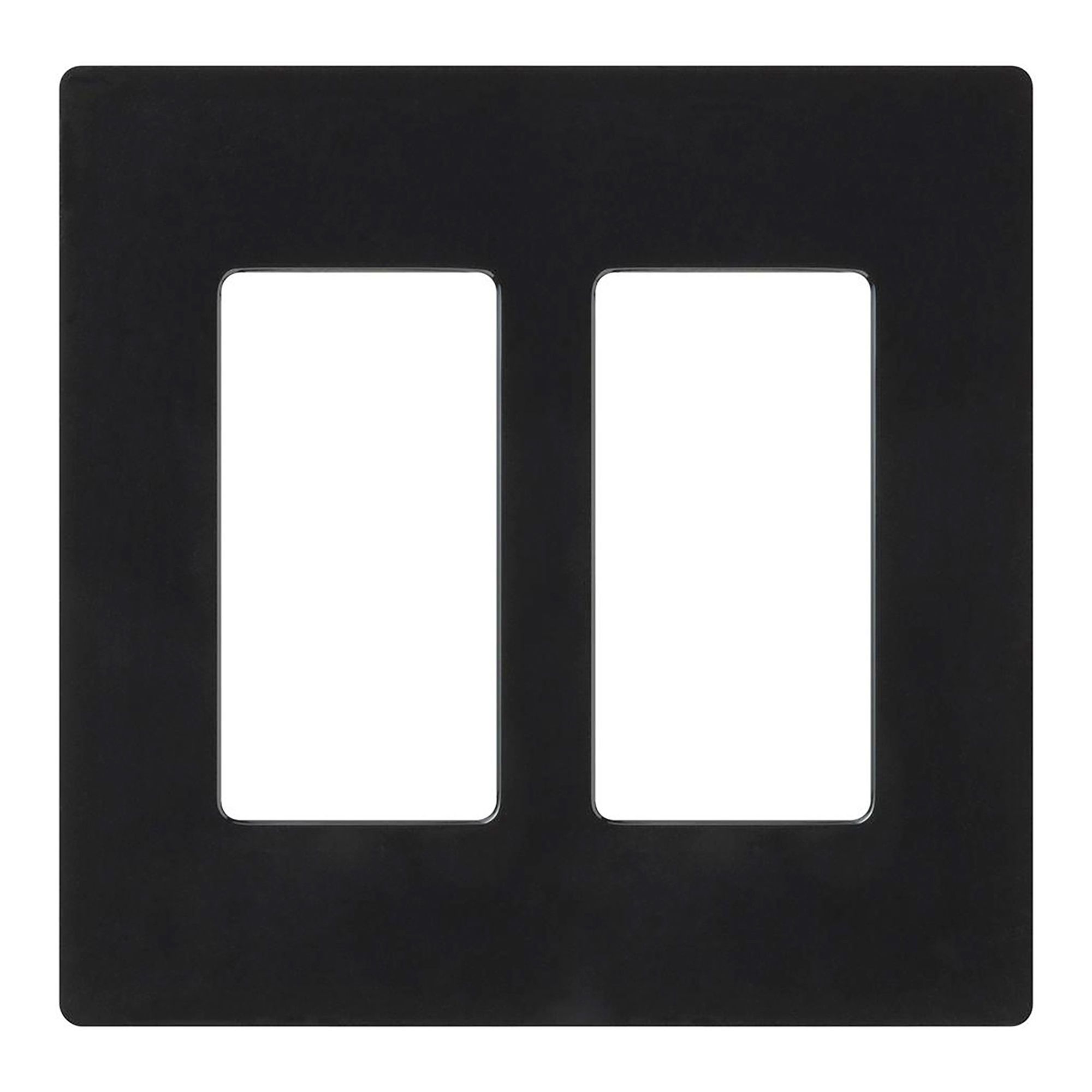 Plaque murale sans vis, Claro, double, noir