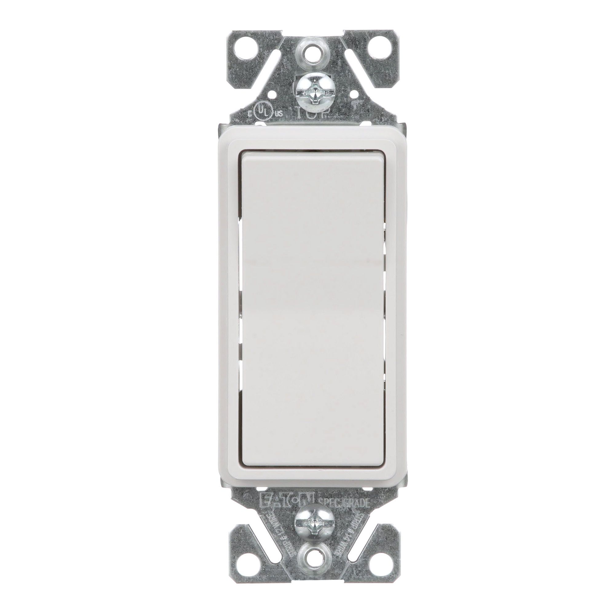 Interrupteur DEC unipolaire décoratif, 15A, 120/277V, blanc