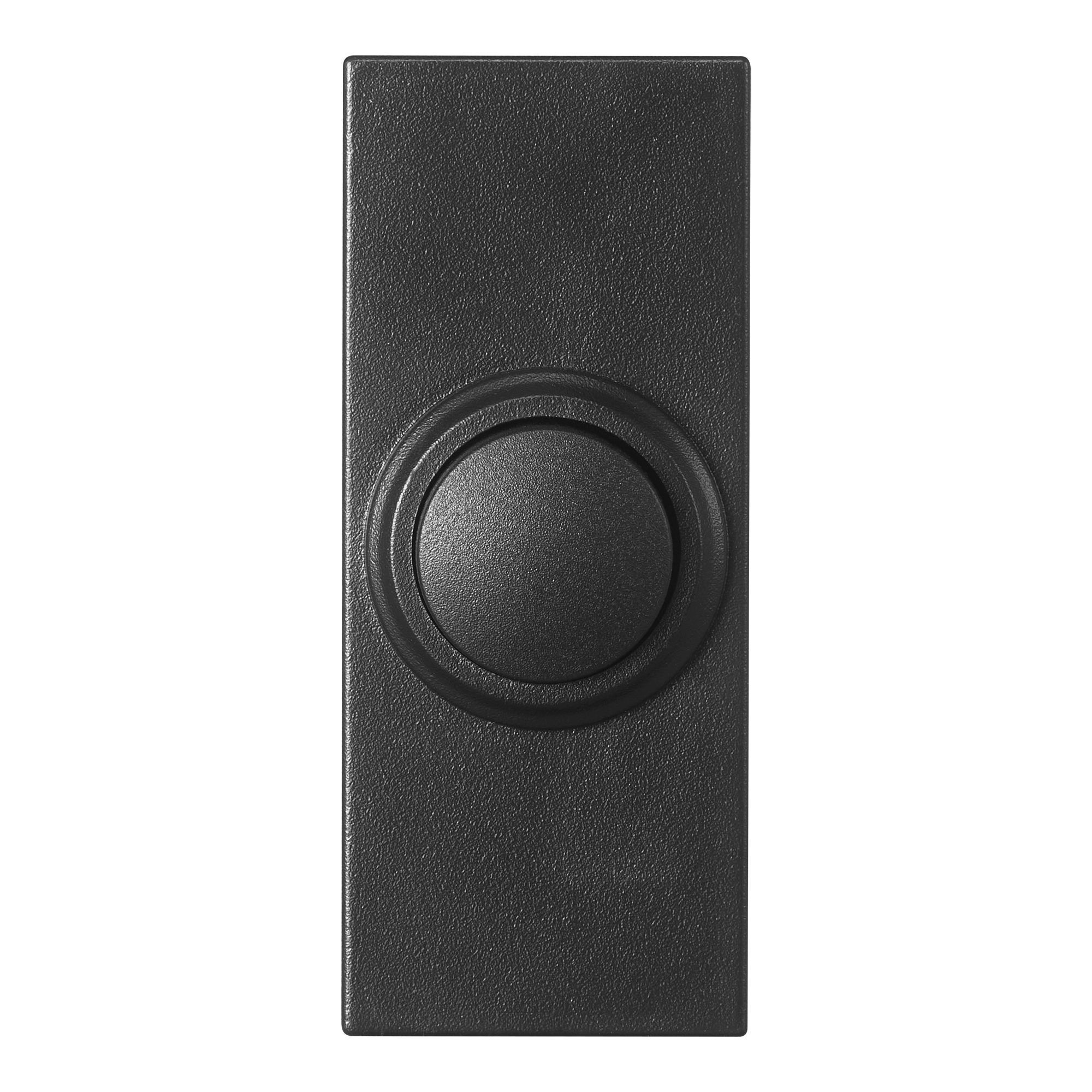 Bouton de sonnette sans fil, carrée, noir