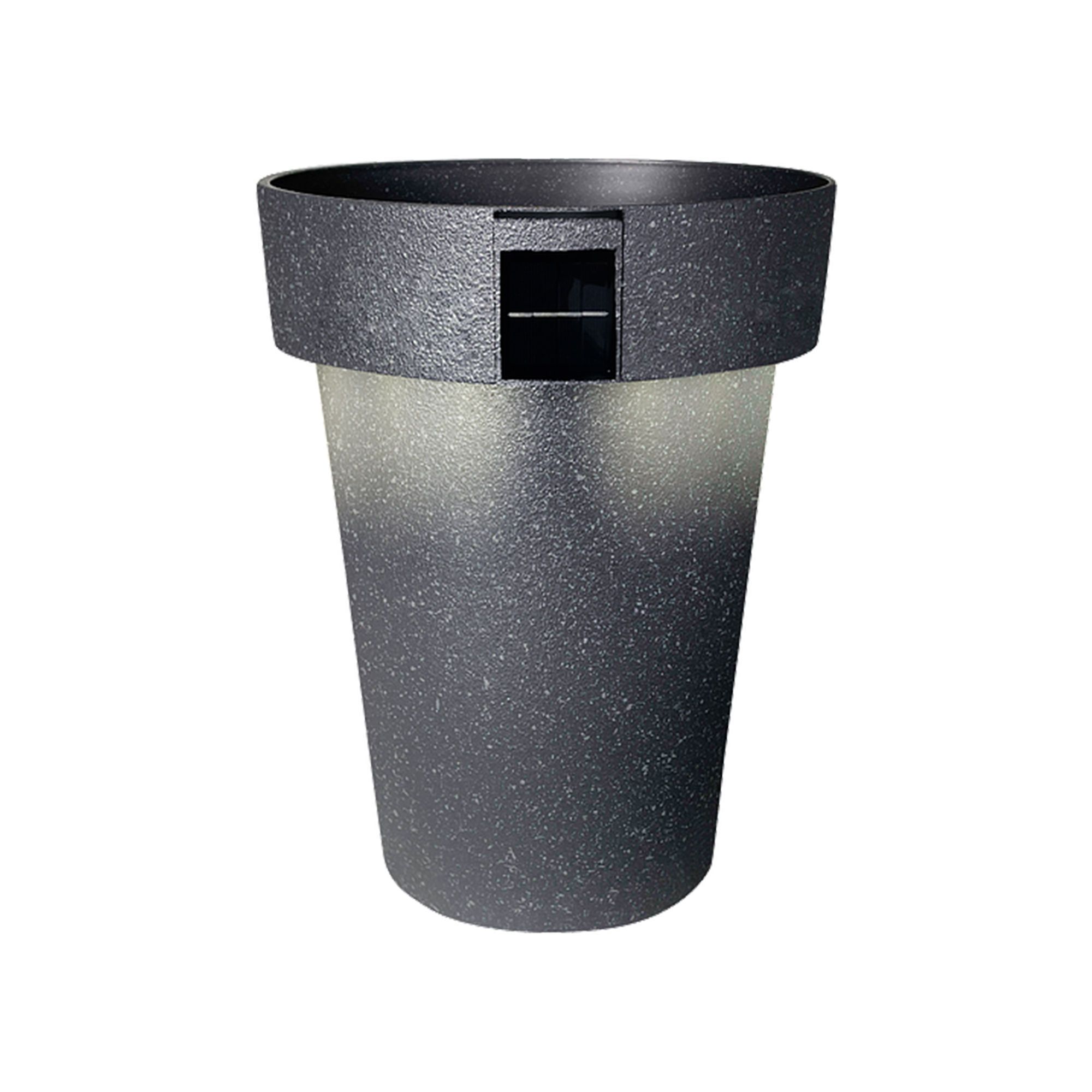 Jardinière solaire pour l'extérieur, gris, 18"
