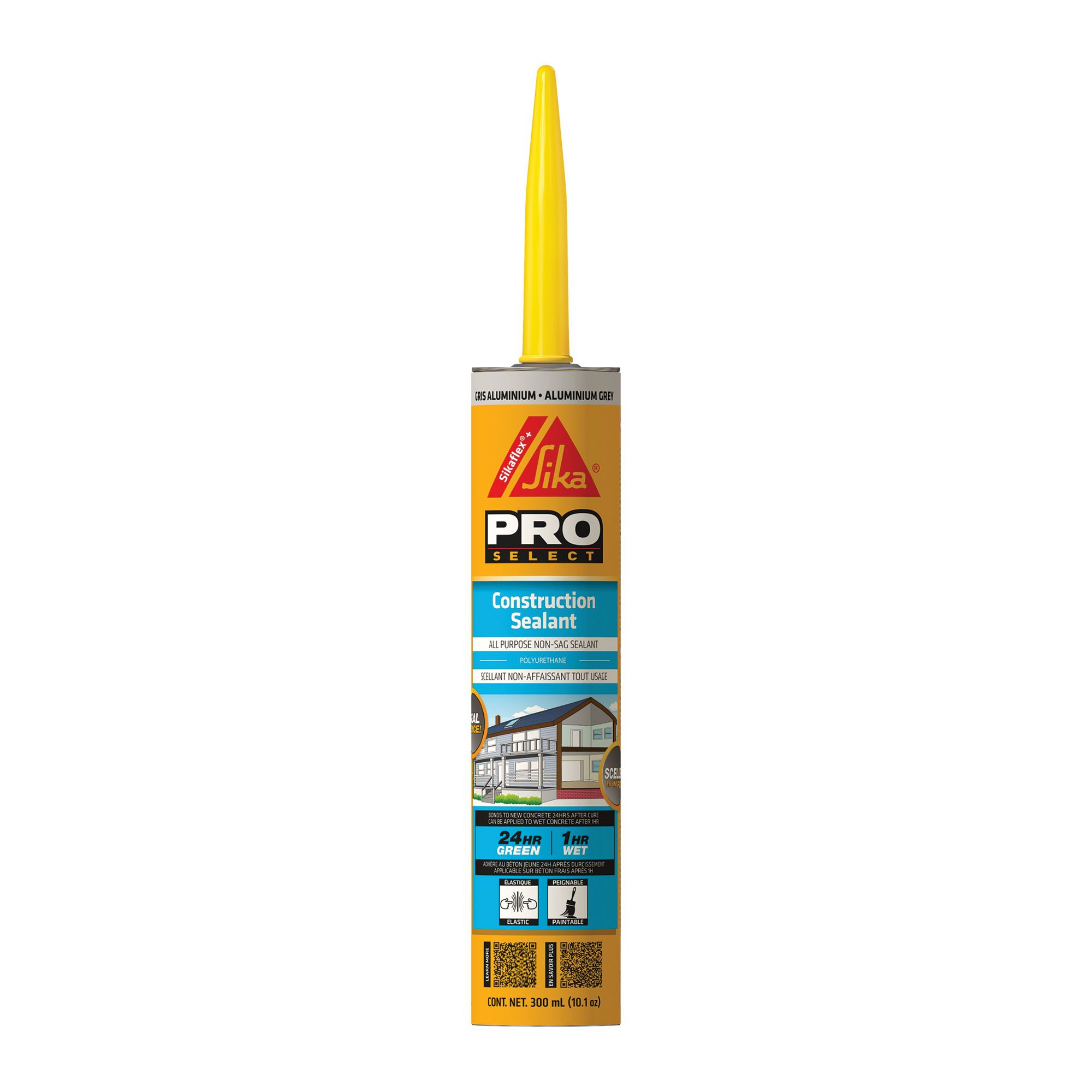 Scellant de construction Sikaflex, gris aluminium, 300 ml
