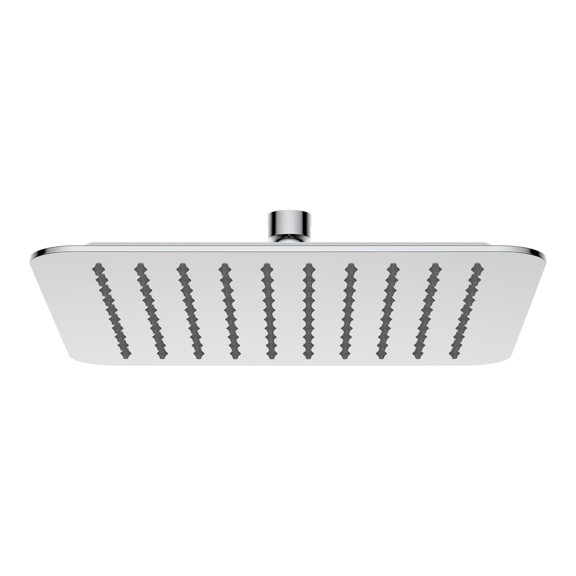 Pomme de douche à effet pluie, carré, chrome, 10"