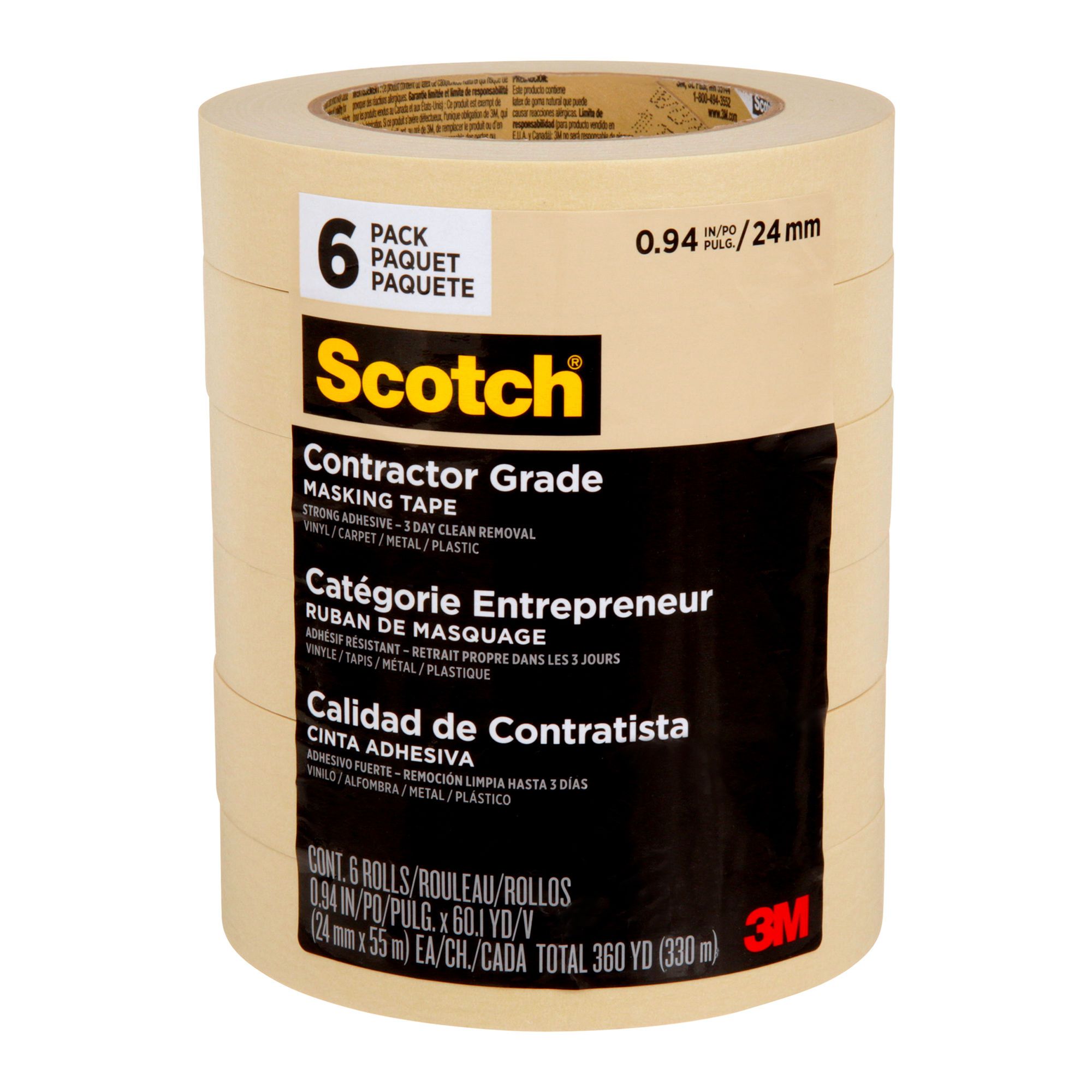 Ruban de masquage, Catégorie Entrepreneur, Scotch, 24 mm, 6/pqt
