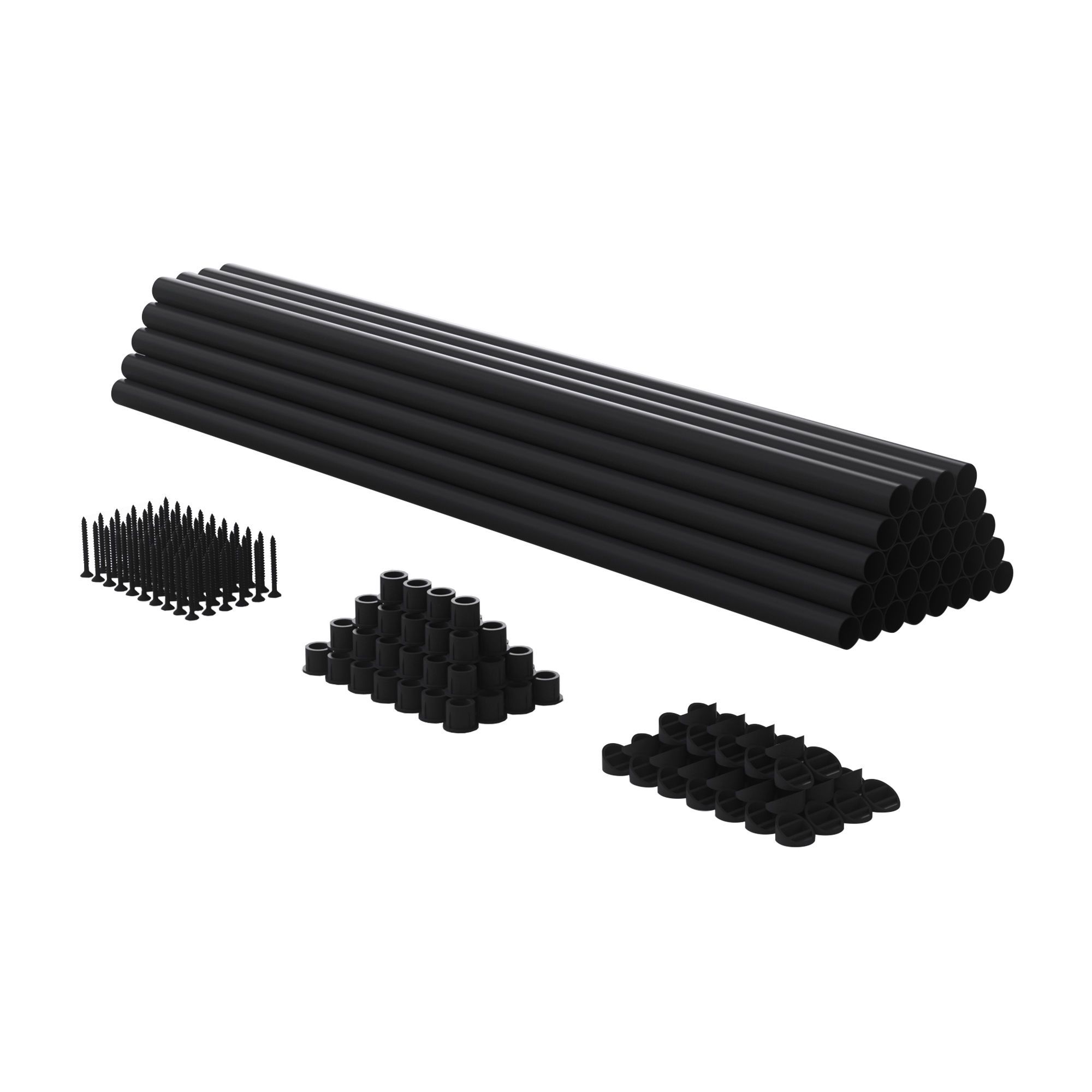 Balustre rond en fer, noir, 32", 30/pqt