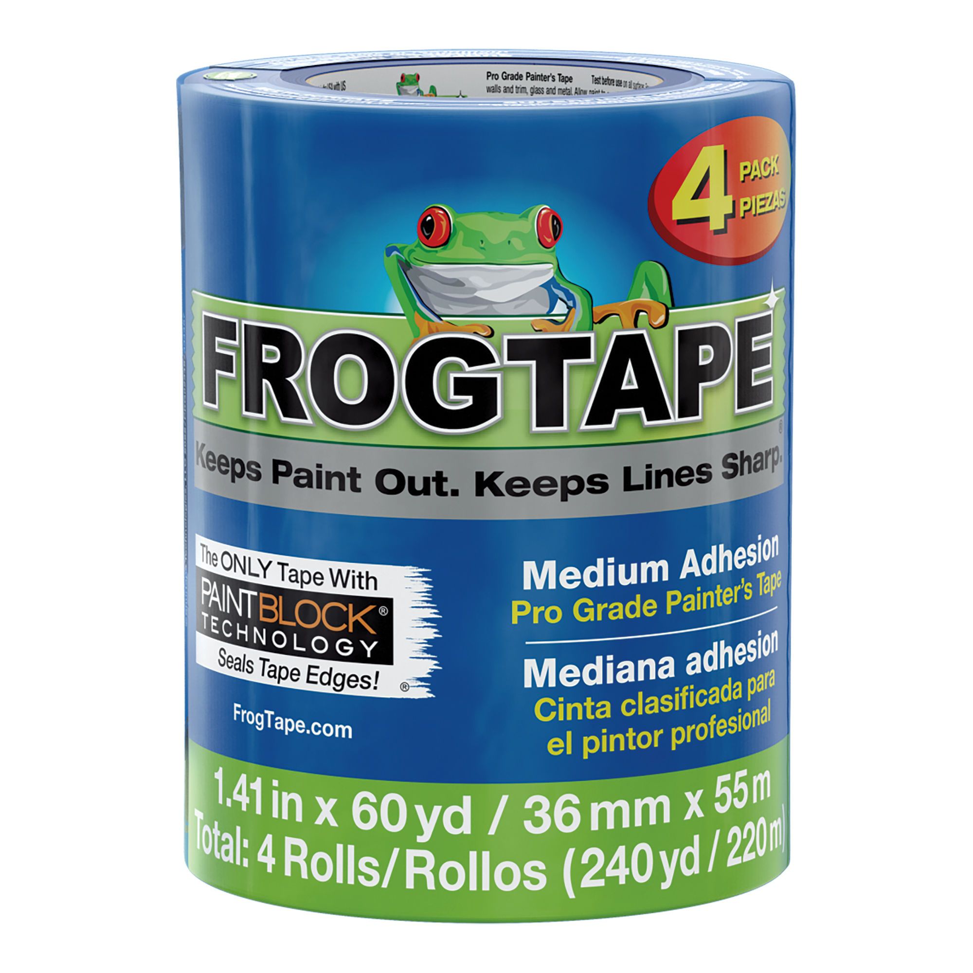 Ruban pro pour peintre, bleu, 1,41, 4/pqt