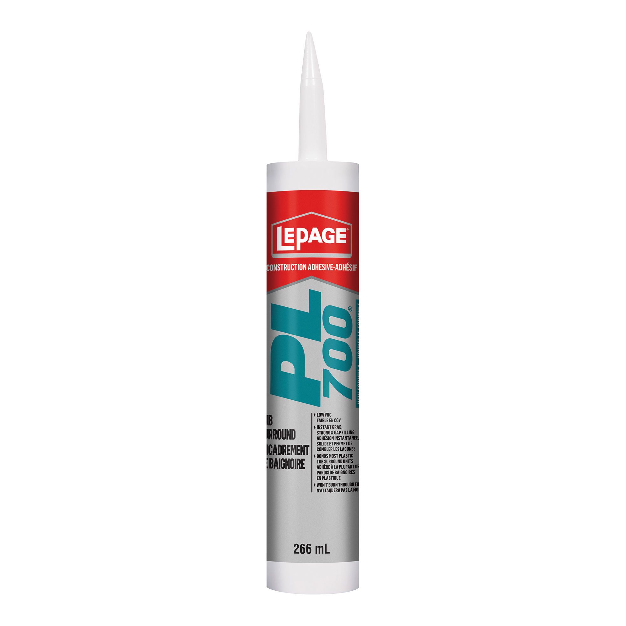 Adhésif au latex pour contour de bain, PL 700, 266ml
