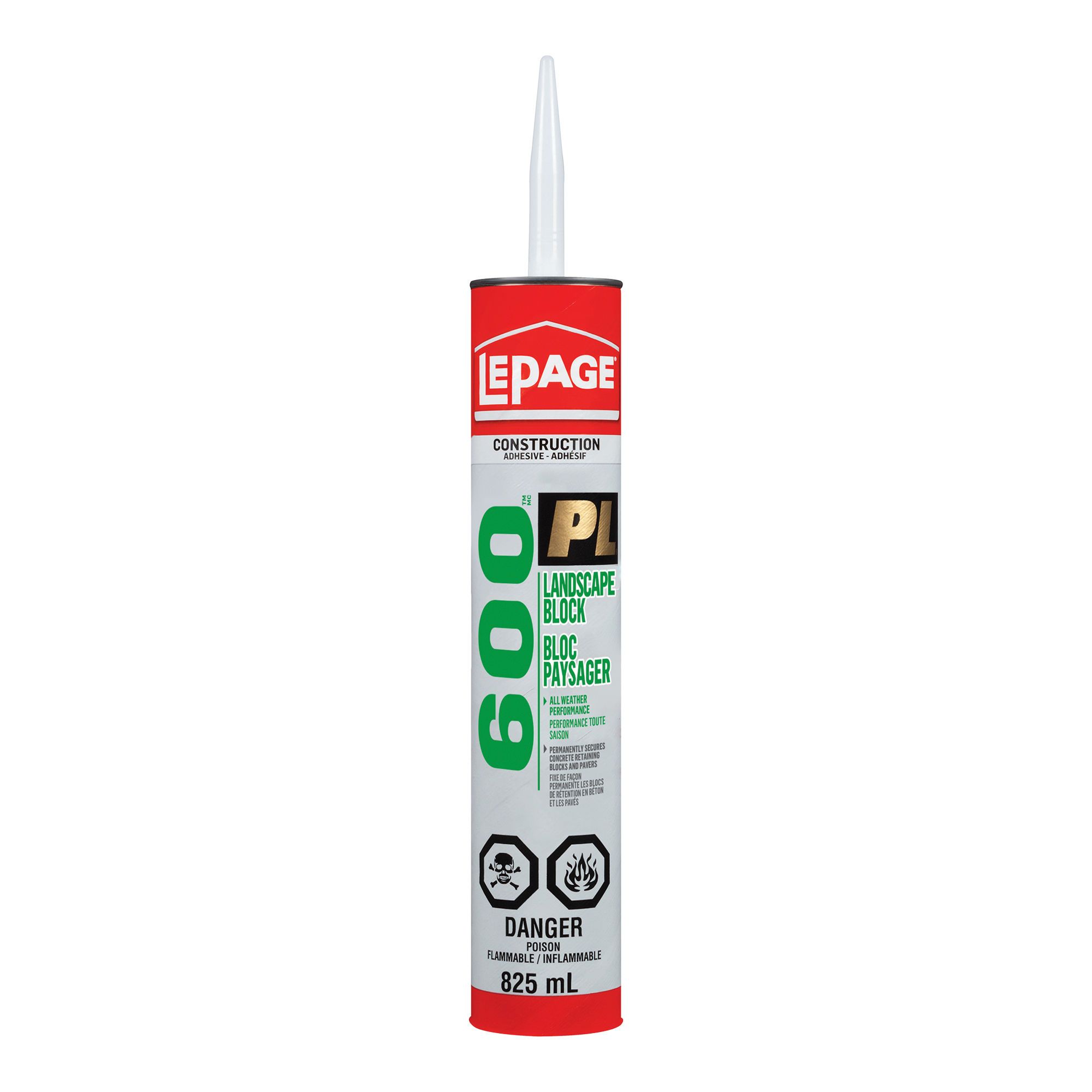 Adhésif pour bloc paysager, PL 600, 825 mlc