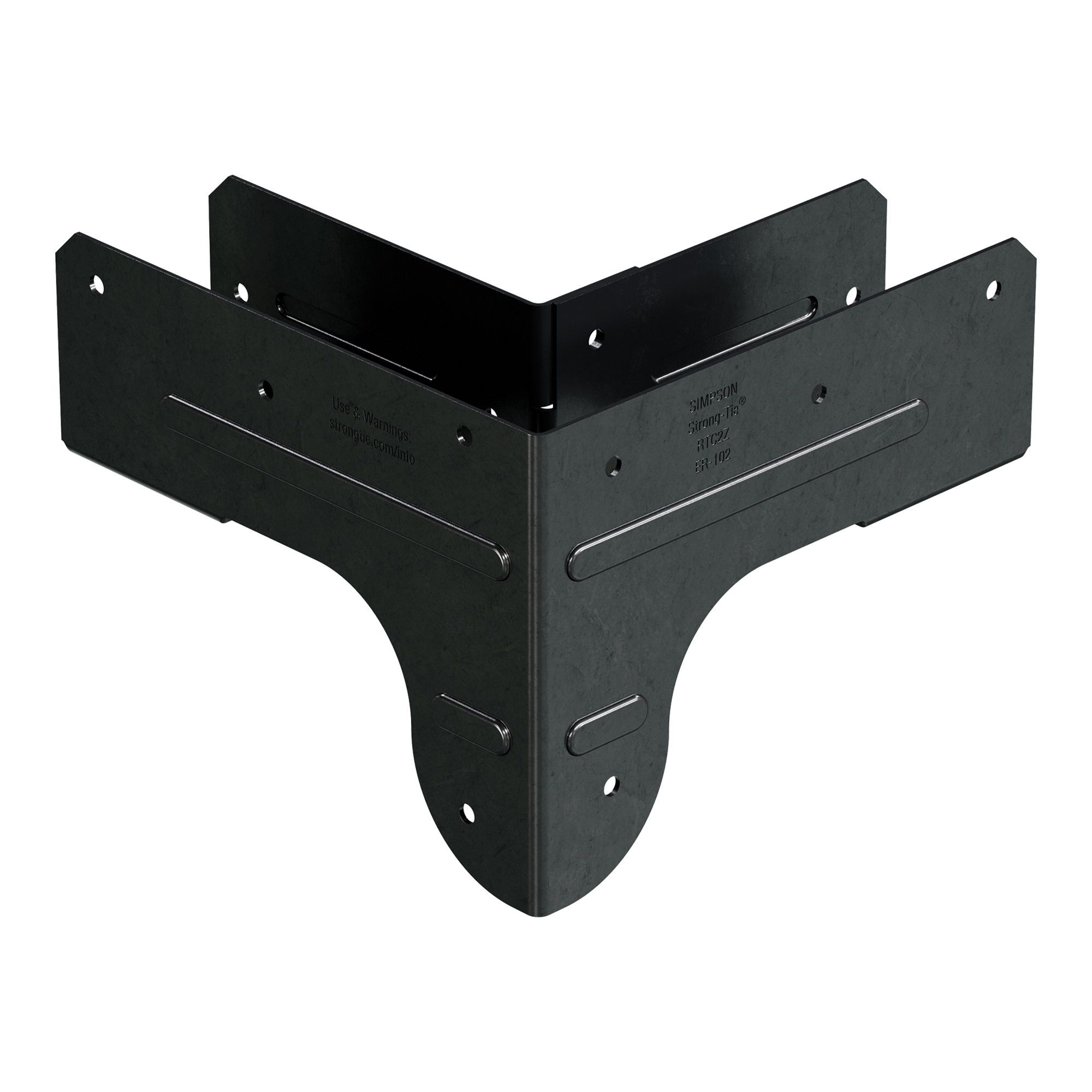ZMAX Rigid Tie Corner Connector - OA AV - Black from SIMPSON